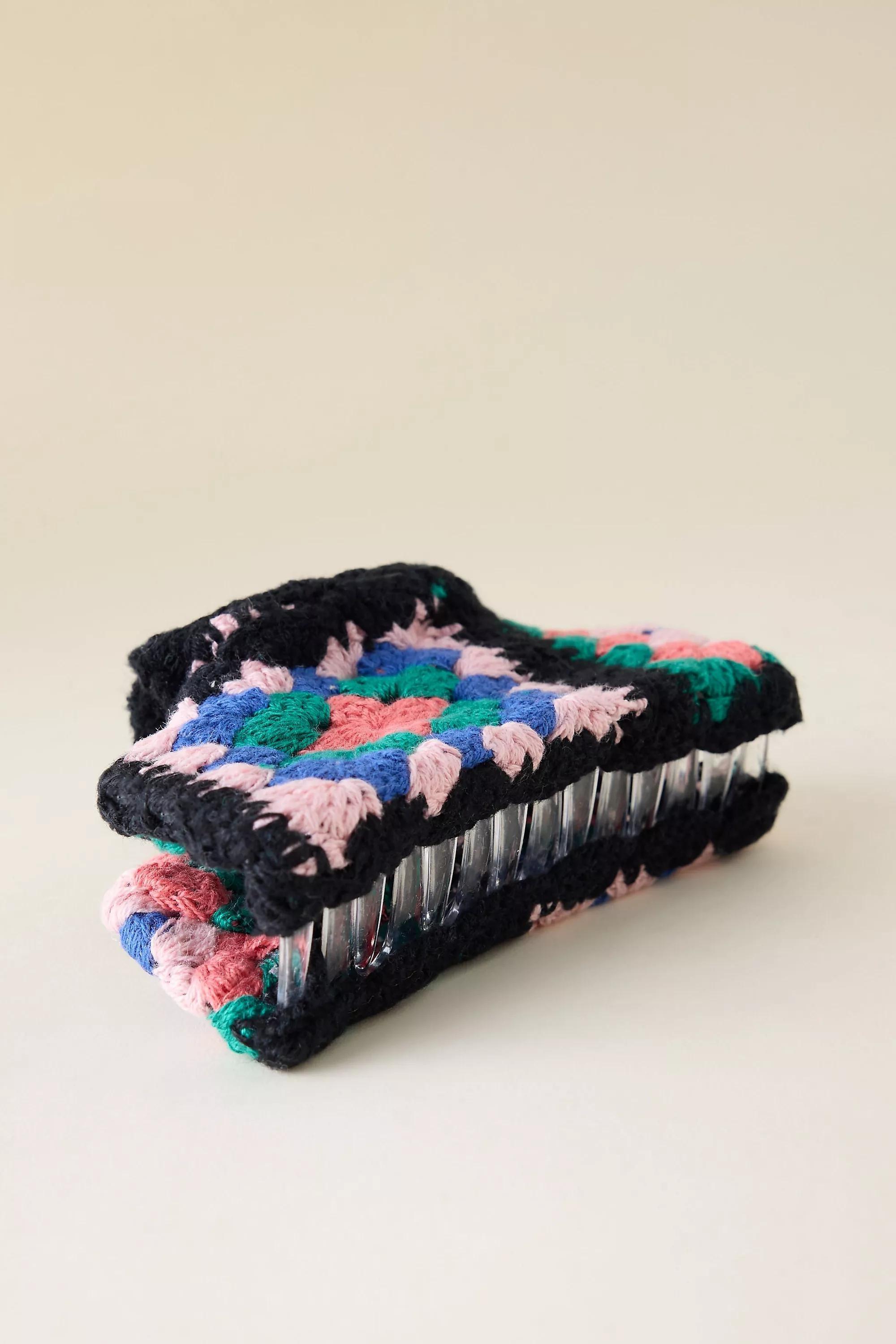 Crochet Claw Clip, Black, A501_0001, large image number 0