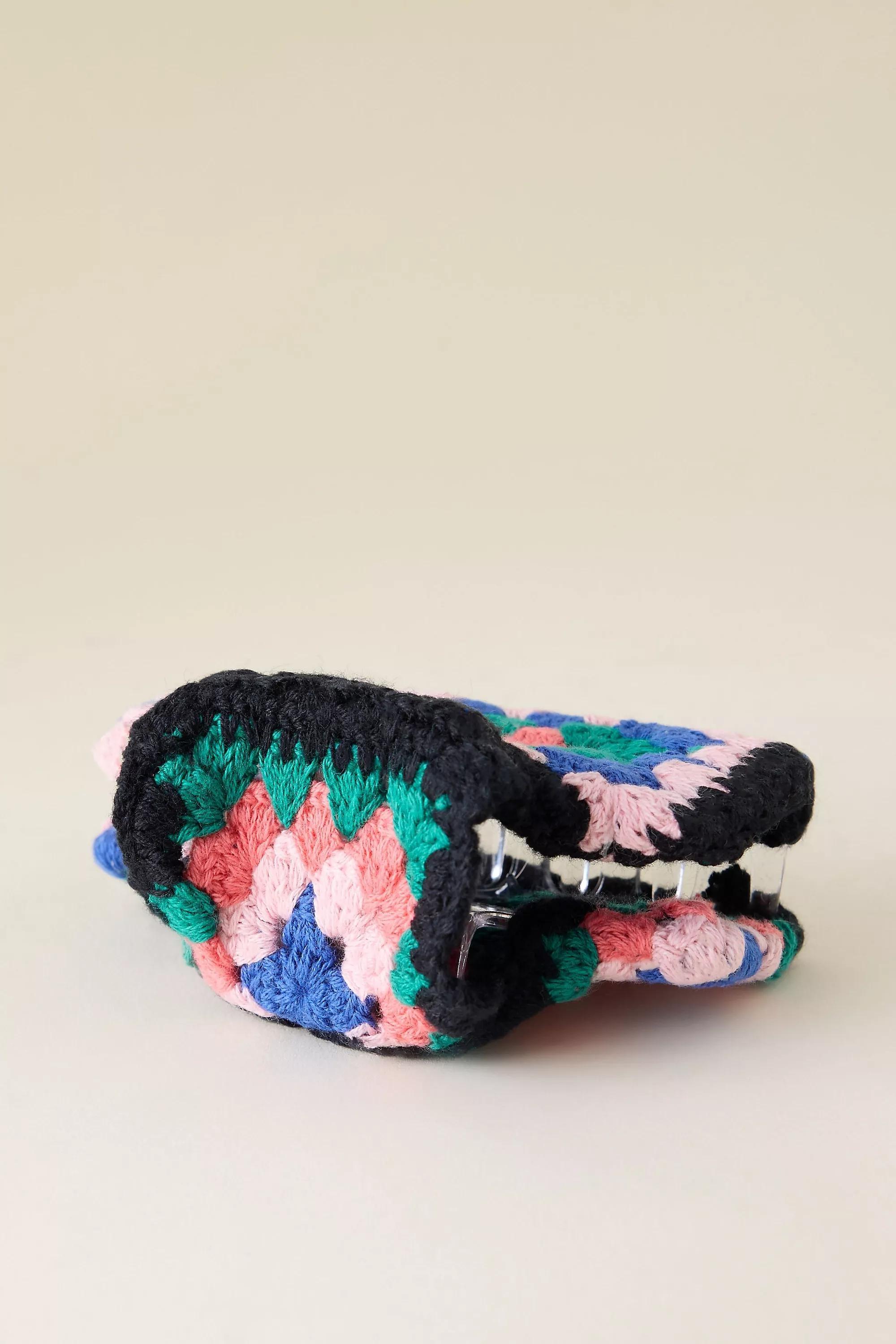 Crochet Claw Clip, Black, A501_0001, large image number 2