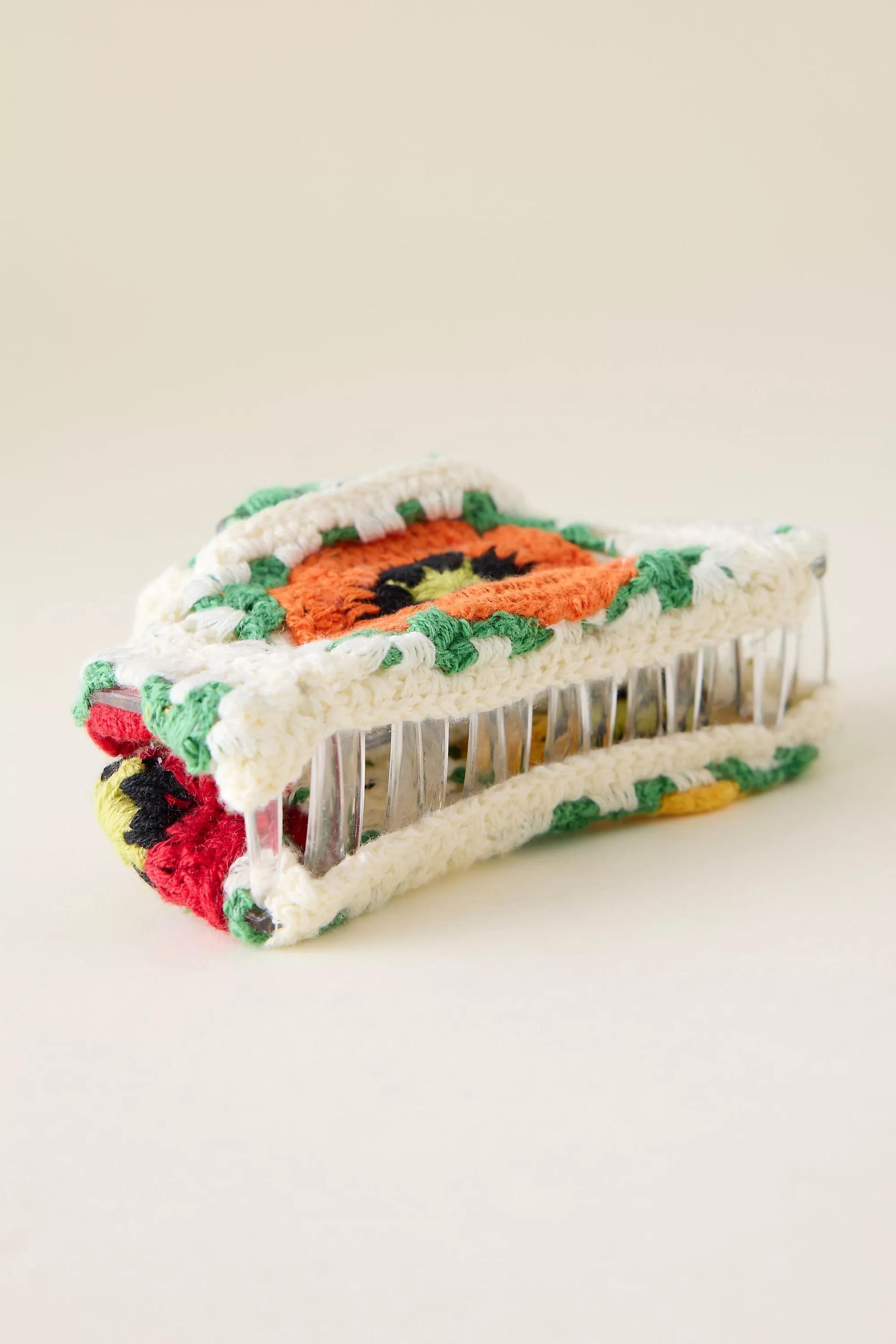 Crochet Claw Clip, White, A501_0011, large image number 0