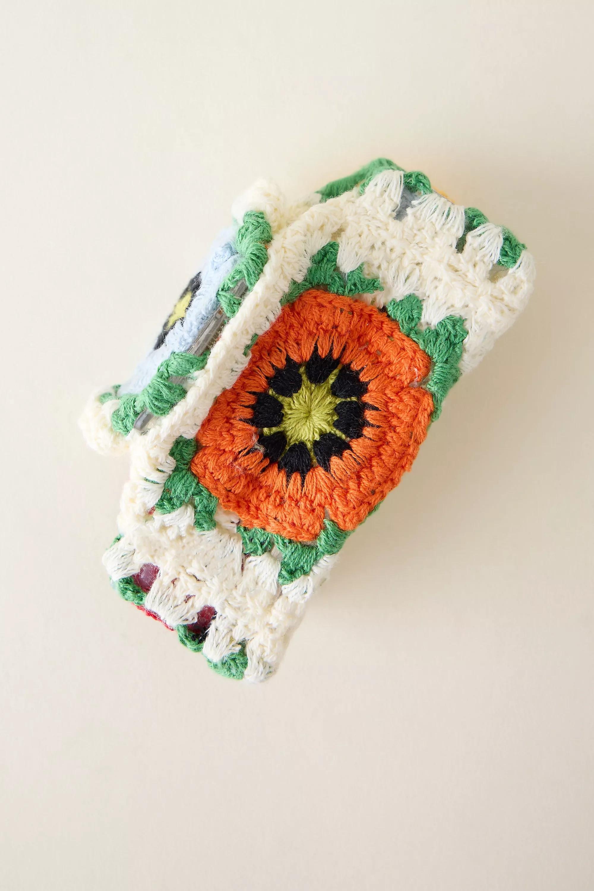 Crochet Claw Clip, White, A501_0011, large image number 1