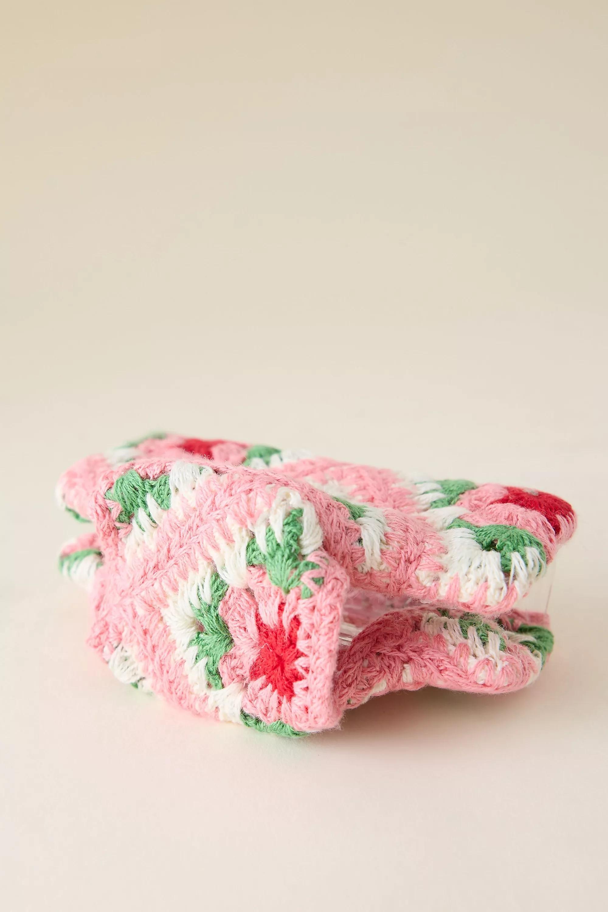 Crochet Claw Clip, Pink, A501_0066, large image number 2