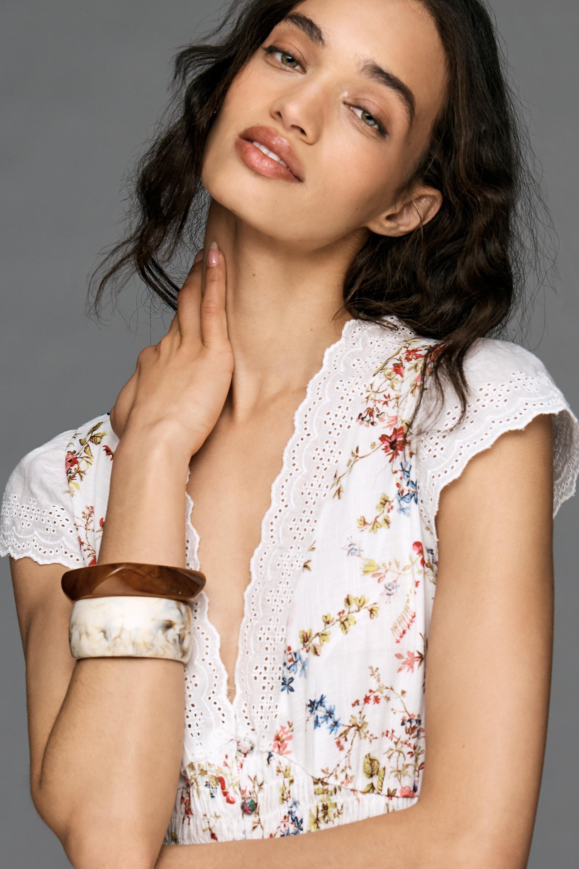 Floral The Peregrine Tiered Deco Midi Dress, White, A501_0522, large image number 2