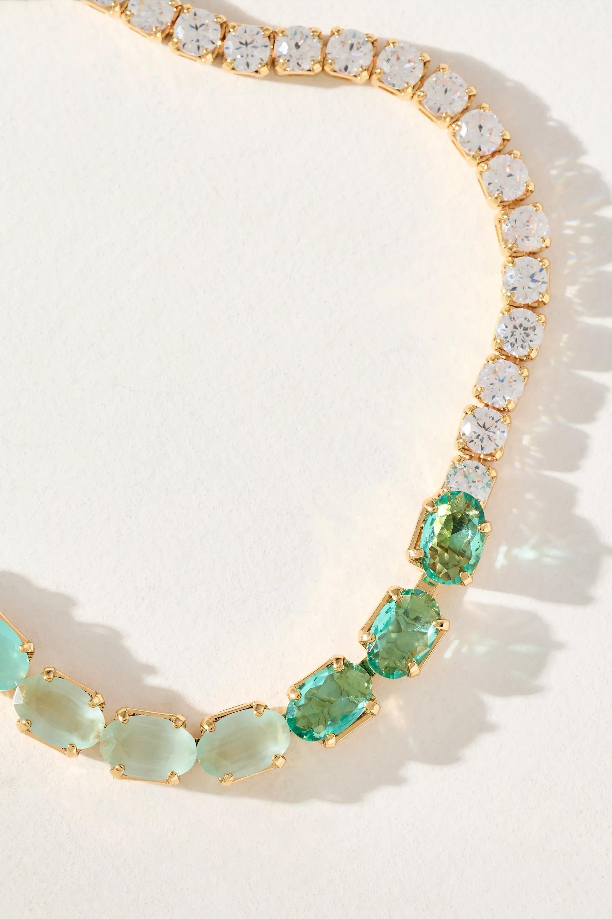 By Anthropologie Colourful Crystal Stone Bracelet, Blue, A501_0040, large image number 1