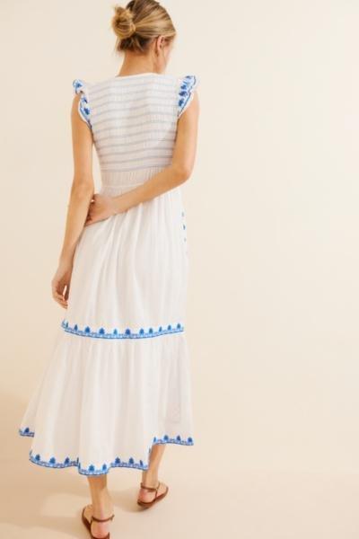 Peregrine Placed Embroidered Midi Dress Blue, A501_0049, large image number 1