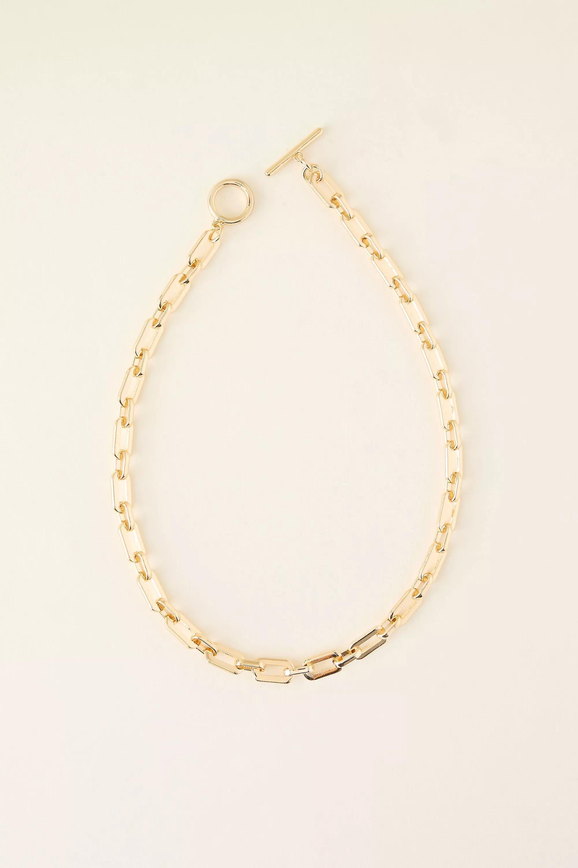 Link Chain Necklace, Gold, A501_0070, large image number 0