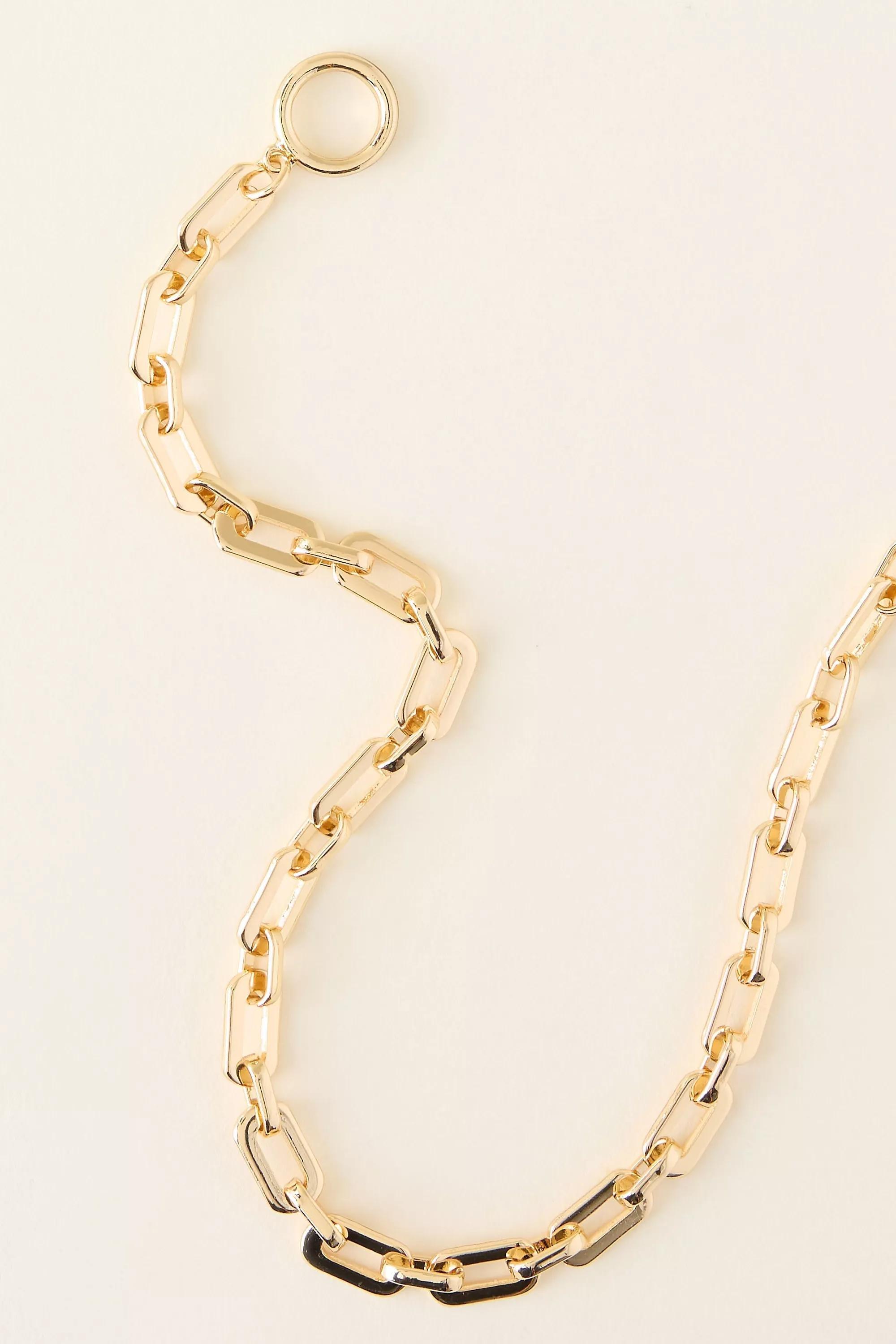 Link Chain Necklace, Gold, A501_0070, large image number 1