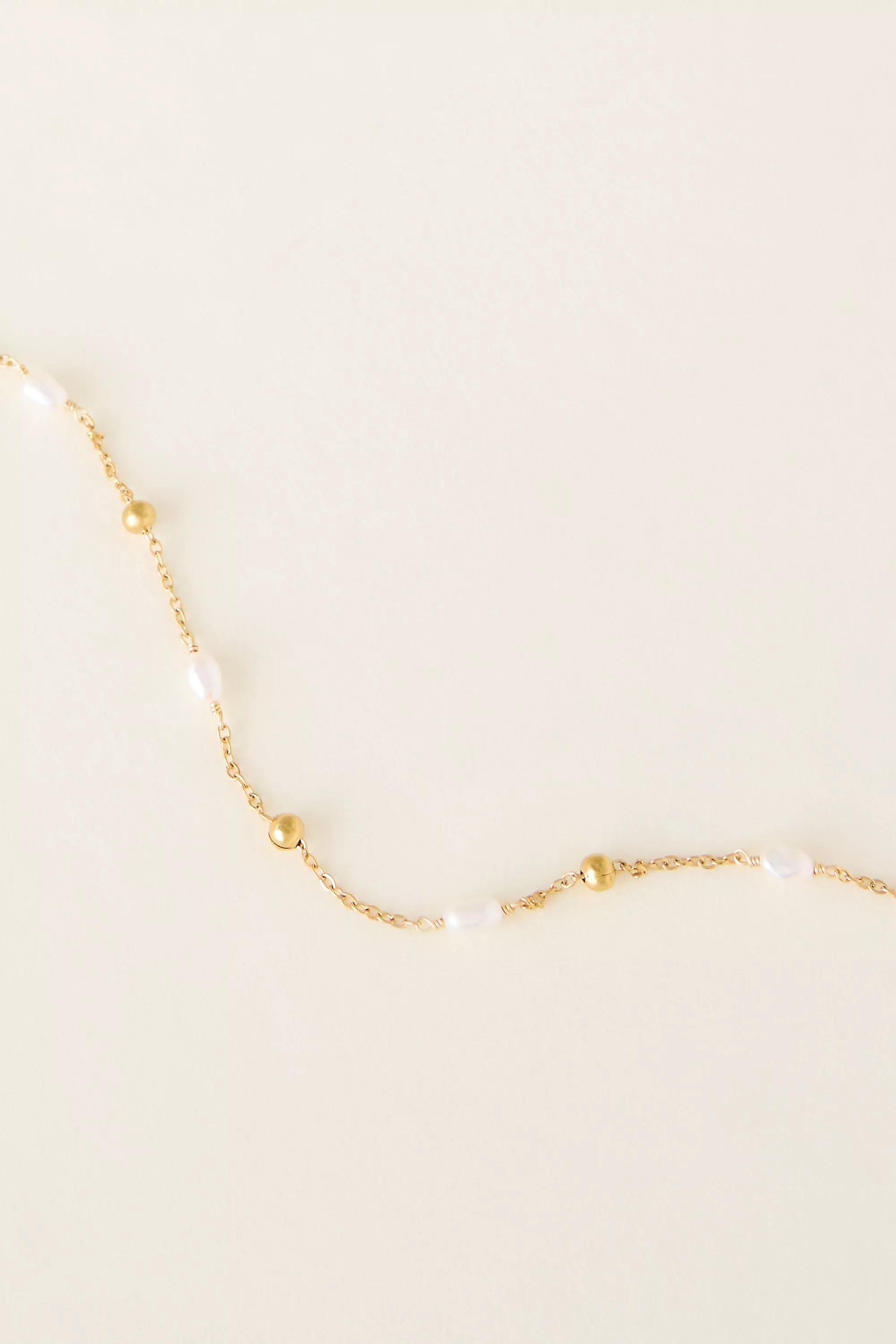 Water-Resistant Beaded Faux-Pearl Bracelet, Brown, A501_0020, large image number 2