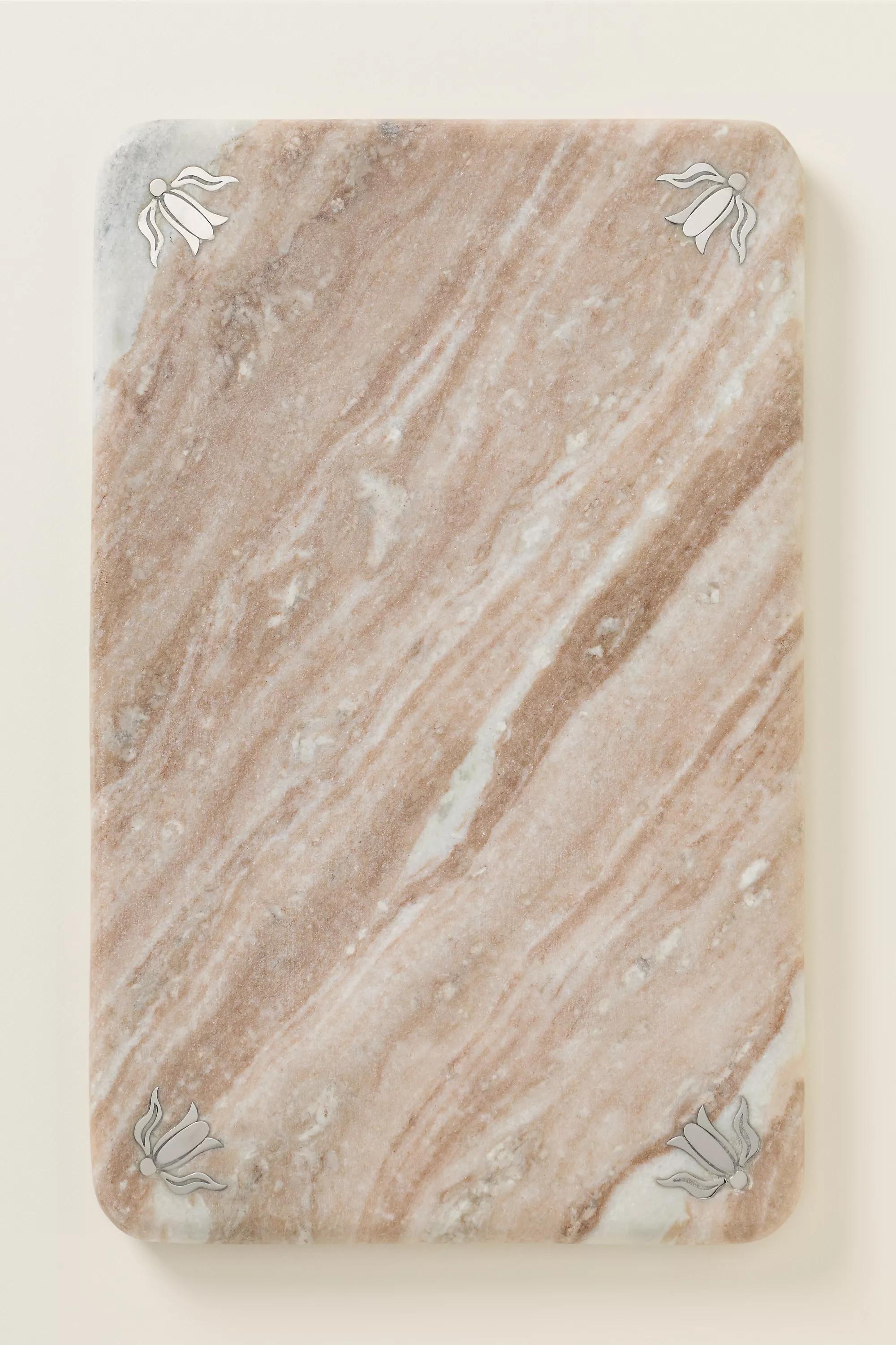 Penelope Marble Cheese Board, Cream, medium