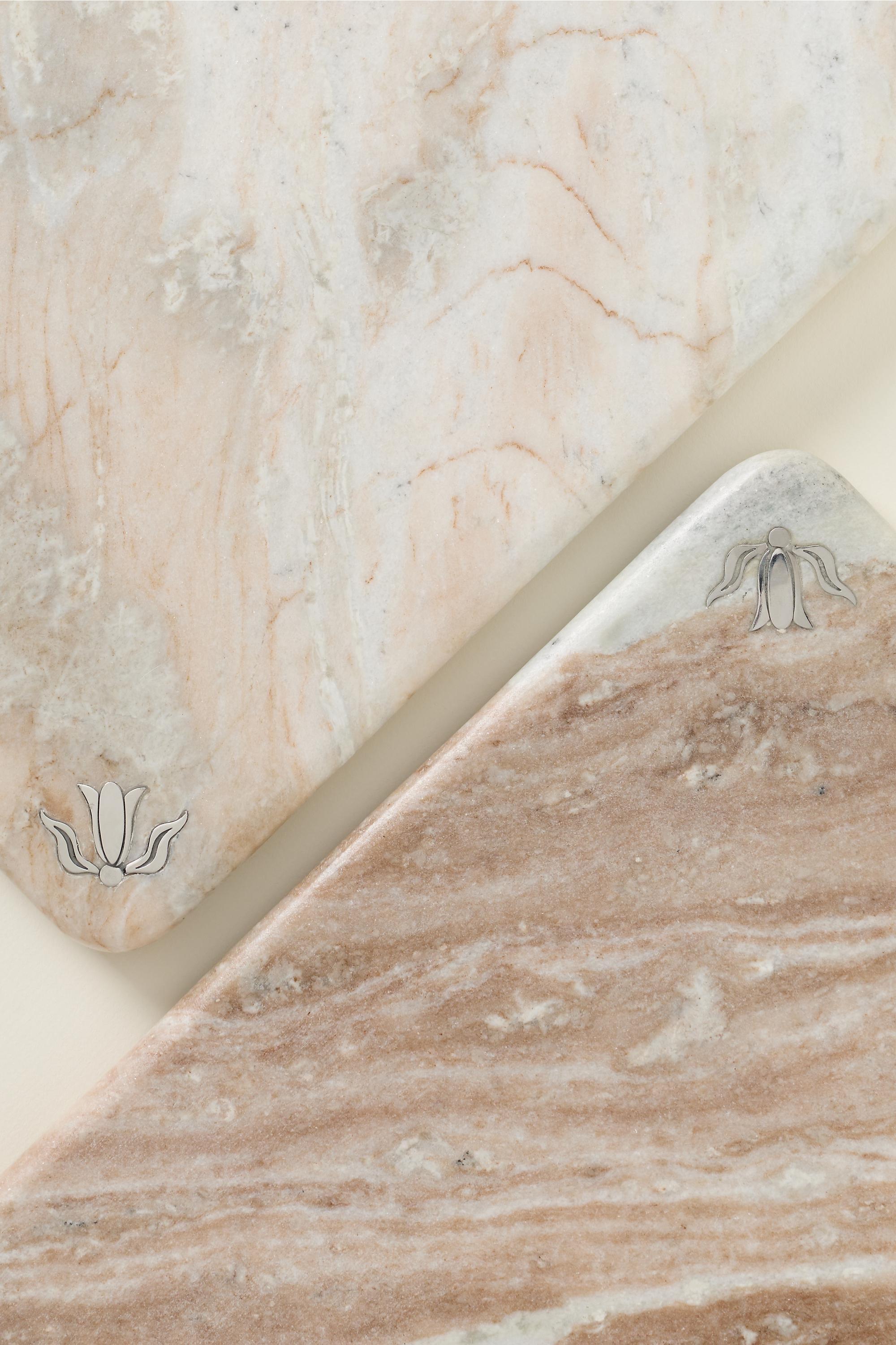 Penelope Marble Cheese Board, Cream, medium