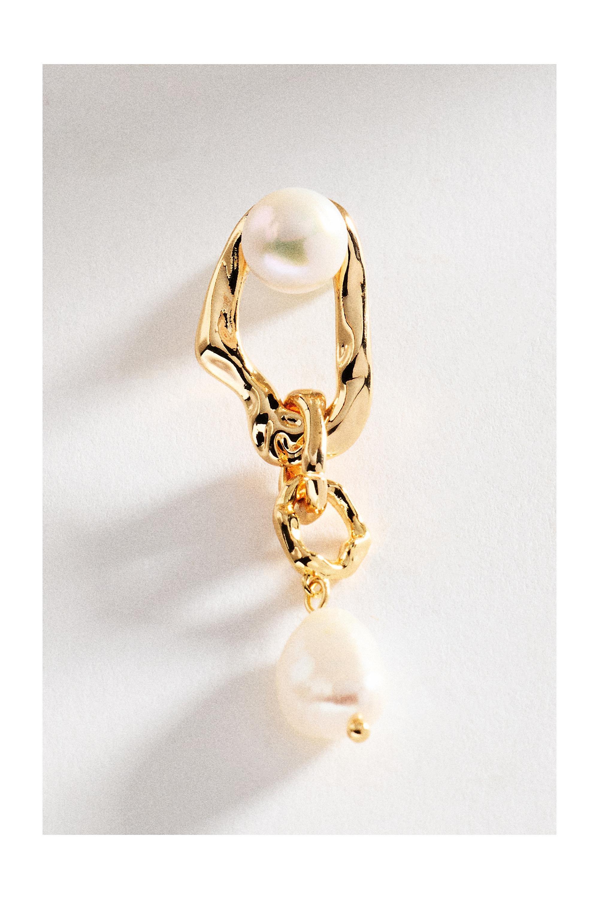 Pearl Duet Drop Earrings, A501_0017, large image number 2