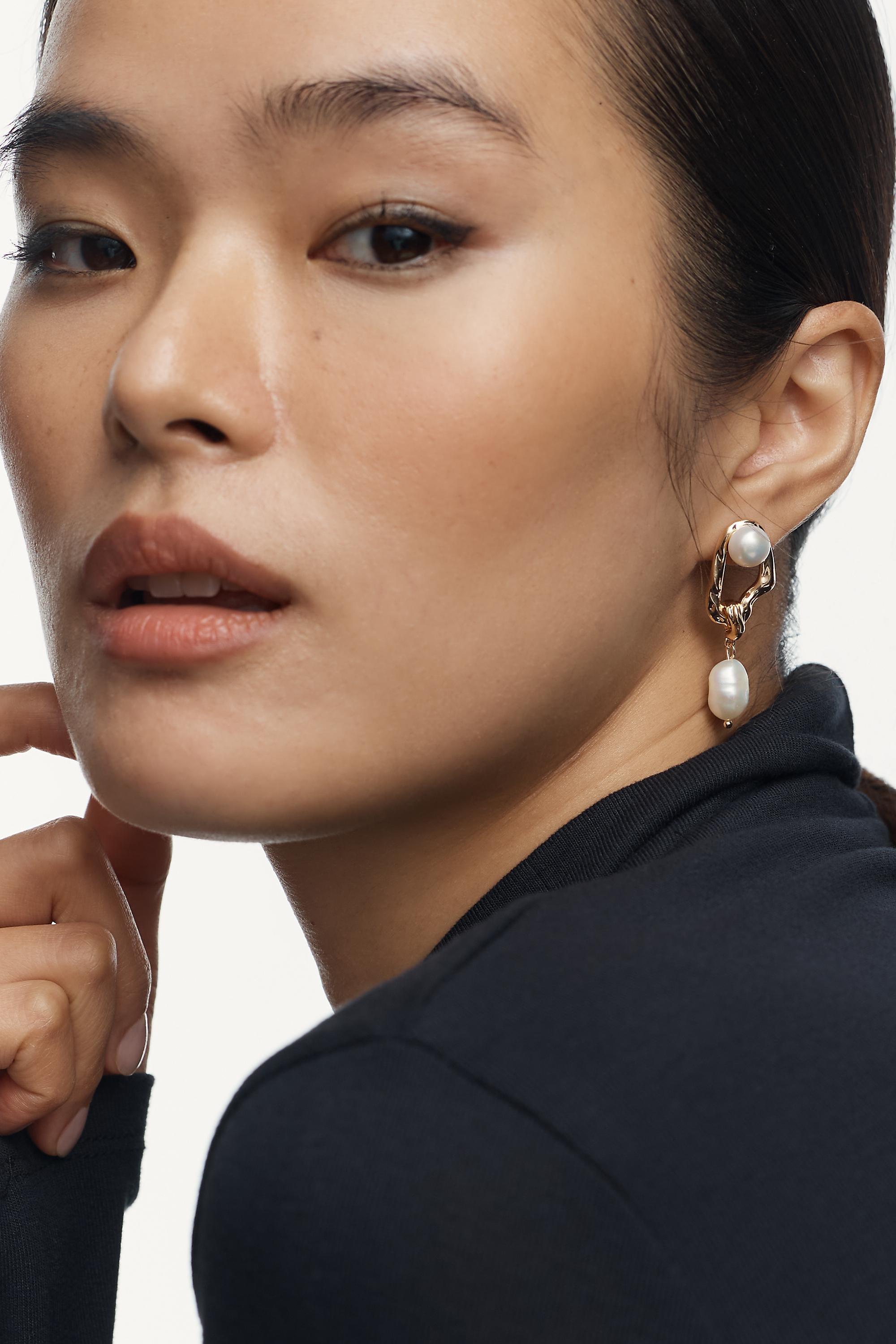 Pearl Duet Drop Earrings, A501_0017, large image number 3