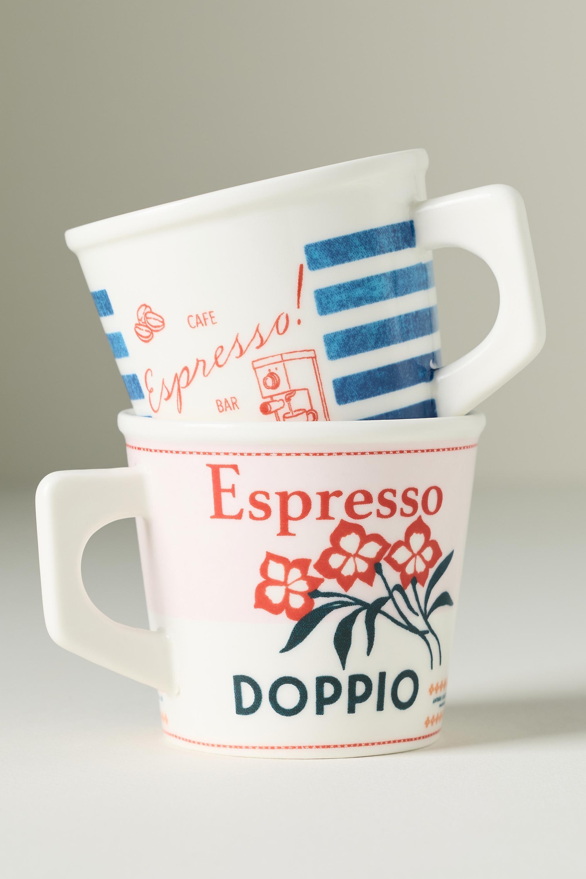 Glace Stoneware Espresso Cup, Blue, Blue, large image number 1