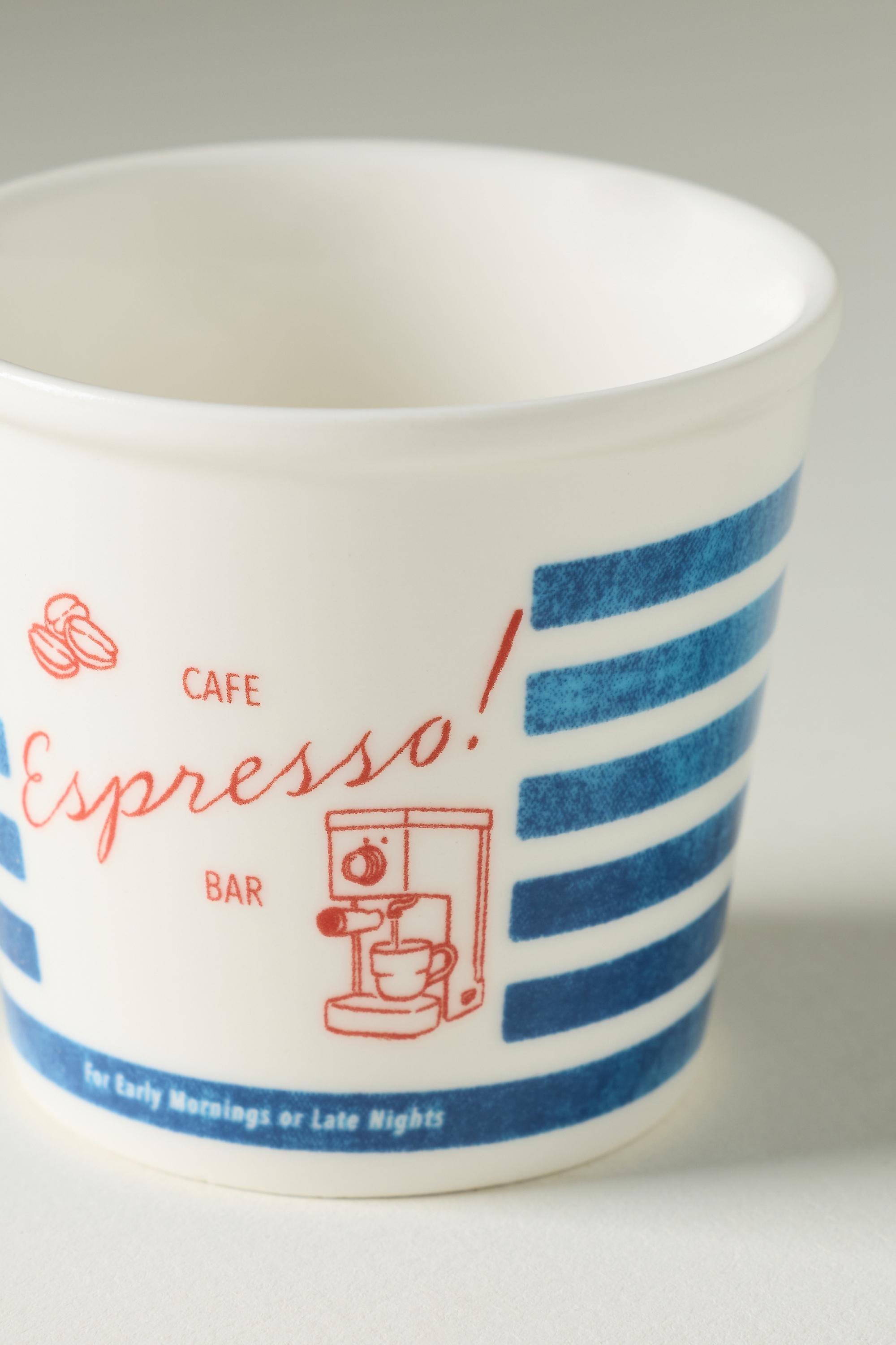 Glace Stoneware Espresso Cup, Blue, Blue, large image number 3