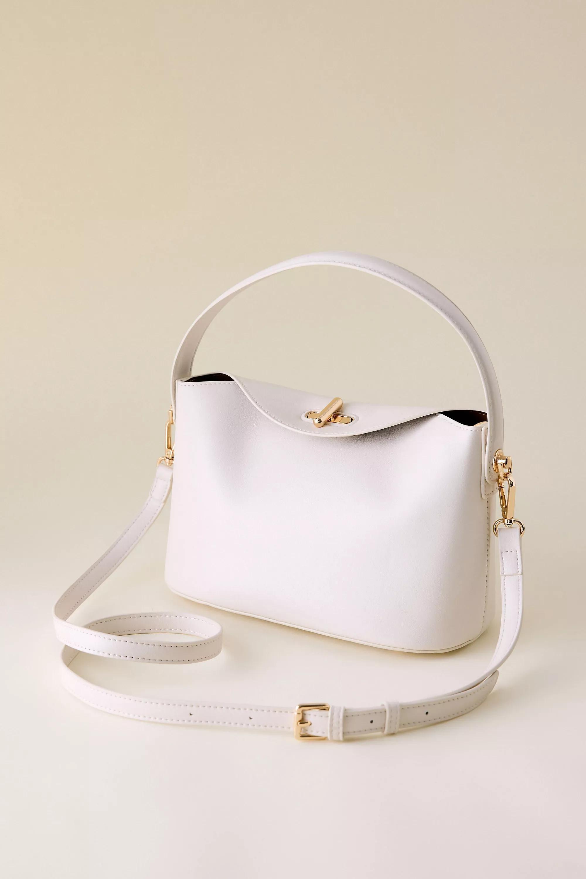 Melie Bianco Lana Faux-Leather Shoulder Bag, White, A501_0010, large image number 0