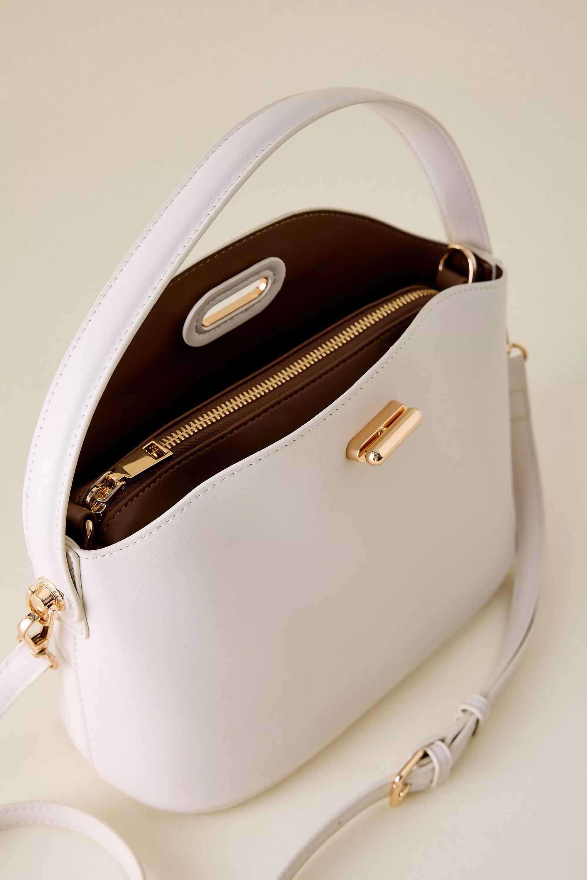 Melie Bianco Lana Faux-Leather Shoulder Bag, White, A501_0010, large image number 2