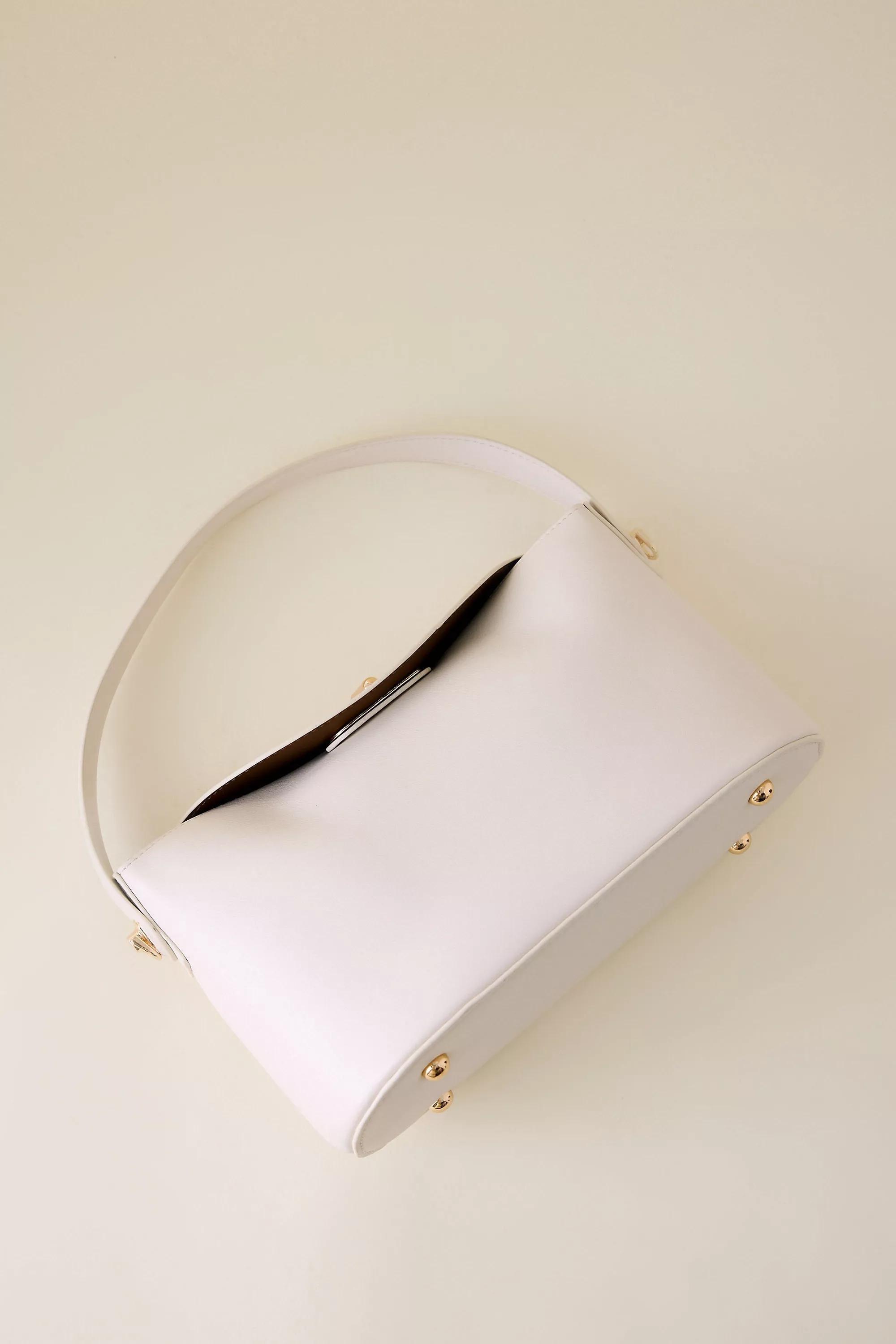 Melie Bianco Lana Faux-Leather Shoulder Bag, White, A501_0010, large image number 2