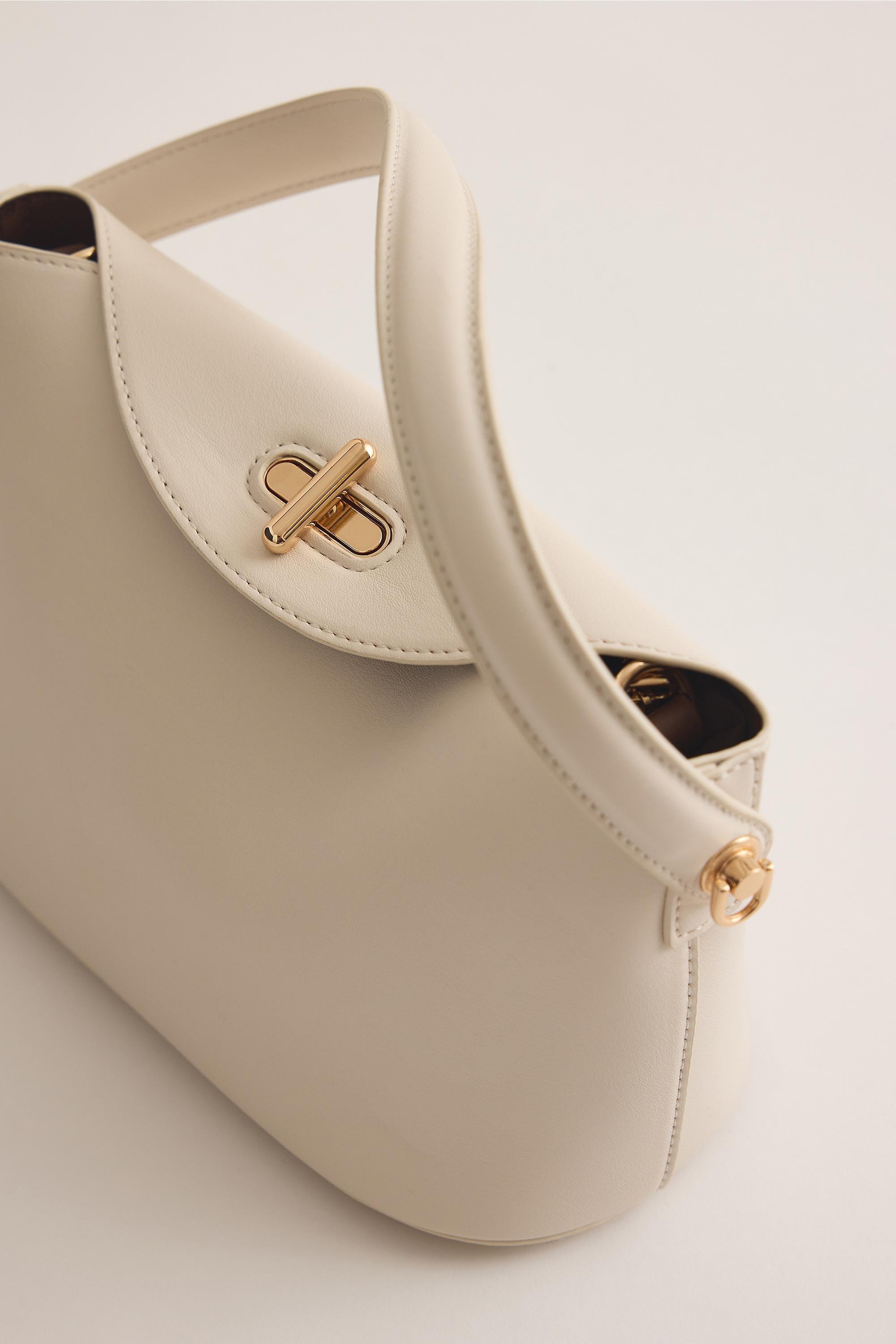 Melie Bianco Lana Faux-Leather Shoulder Bag, White, A501_0010, large image number 4