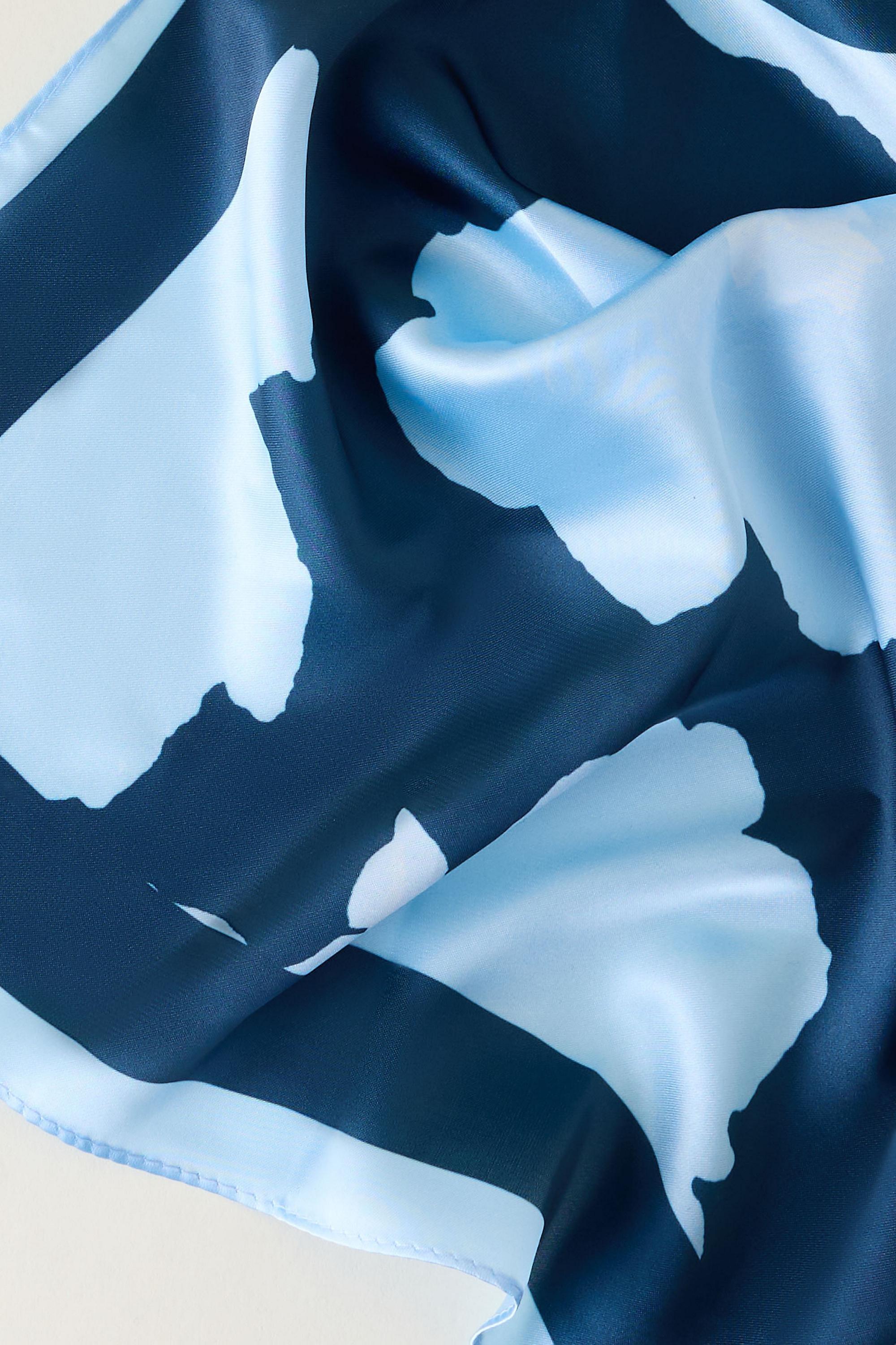 BLUE Two-Tone Printed Headscarf, A501_0040, large image number 1