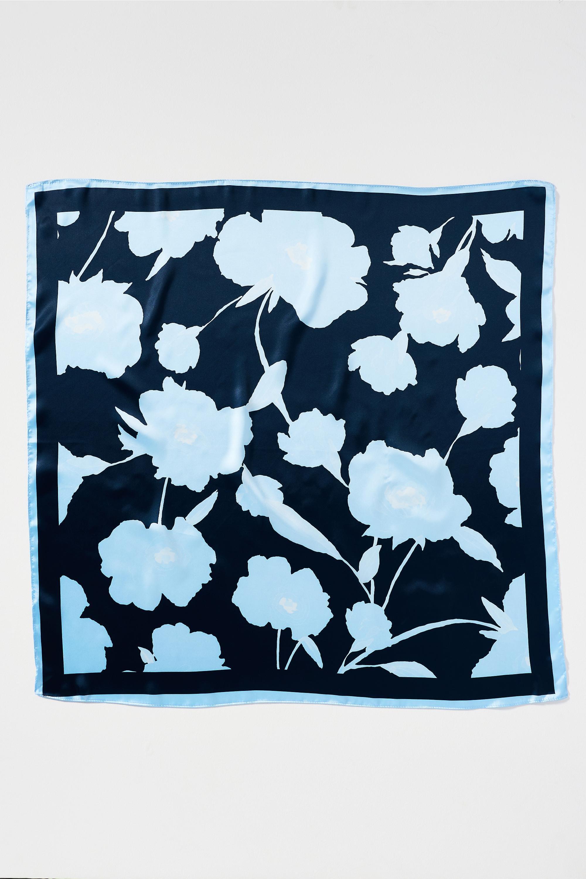 BLUE Two-Tone Printed Headscarf, A501_0040, large image number 4