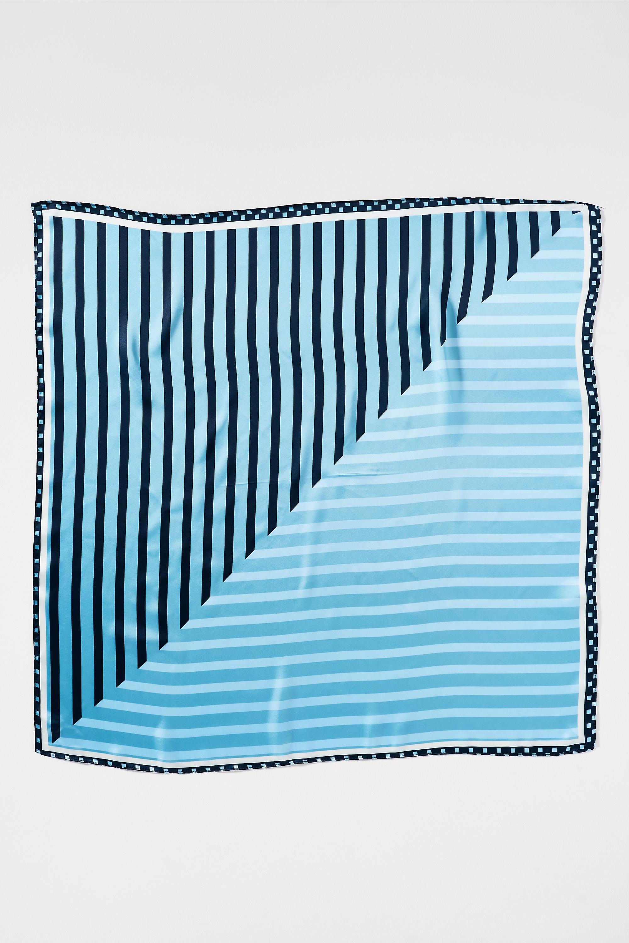 BLUE Two-Tone Printed Headscarf, A501_0040, large image number 5