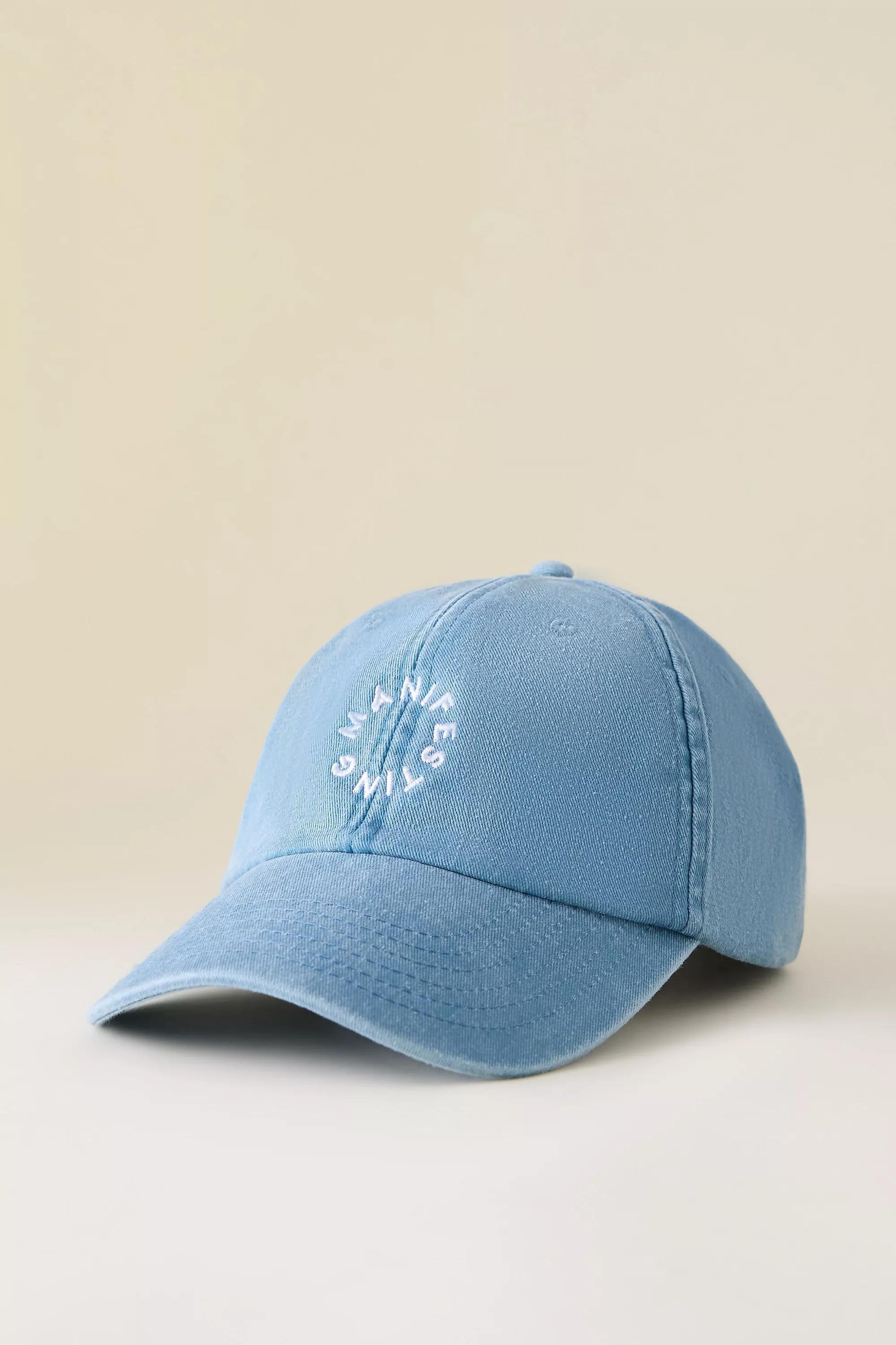 Manifesting Embroidered Baseball Cap, Blue, A501_0040, large image number 0