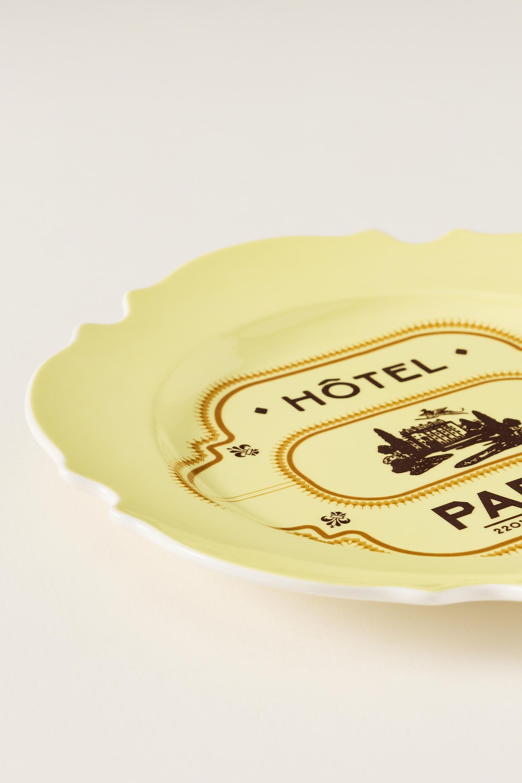 Reverie Stoneware Dessert Plate, Yellow, Yellow, large image number 2