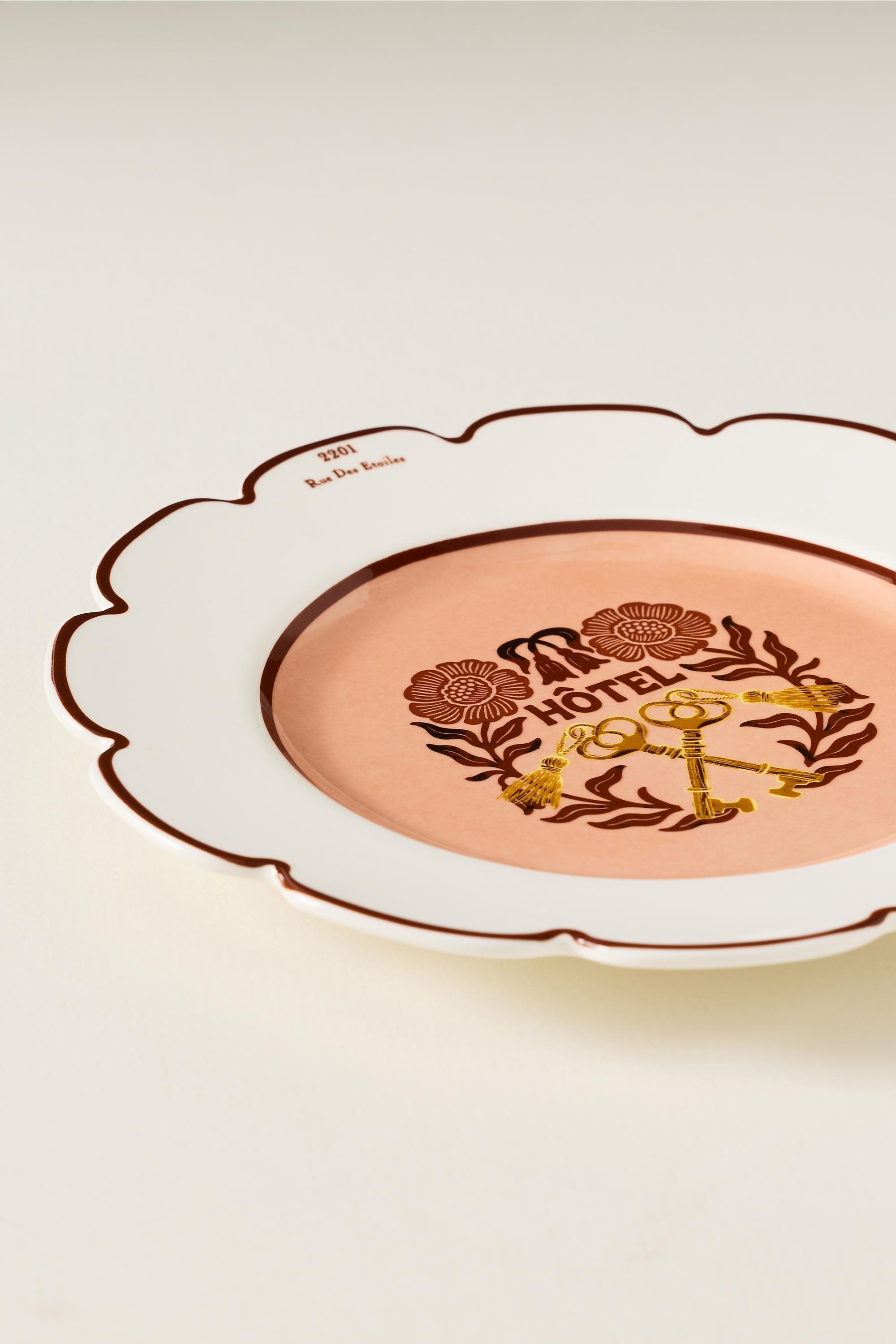 Reverie Stoneware Dessert Plate, Orange, Orange, medium