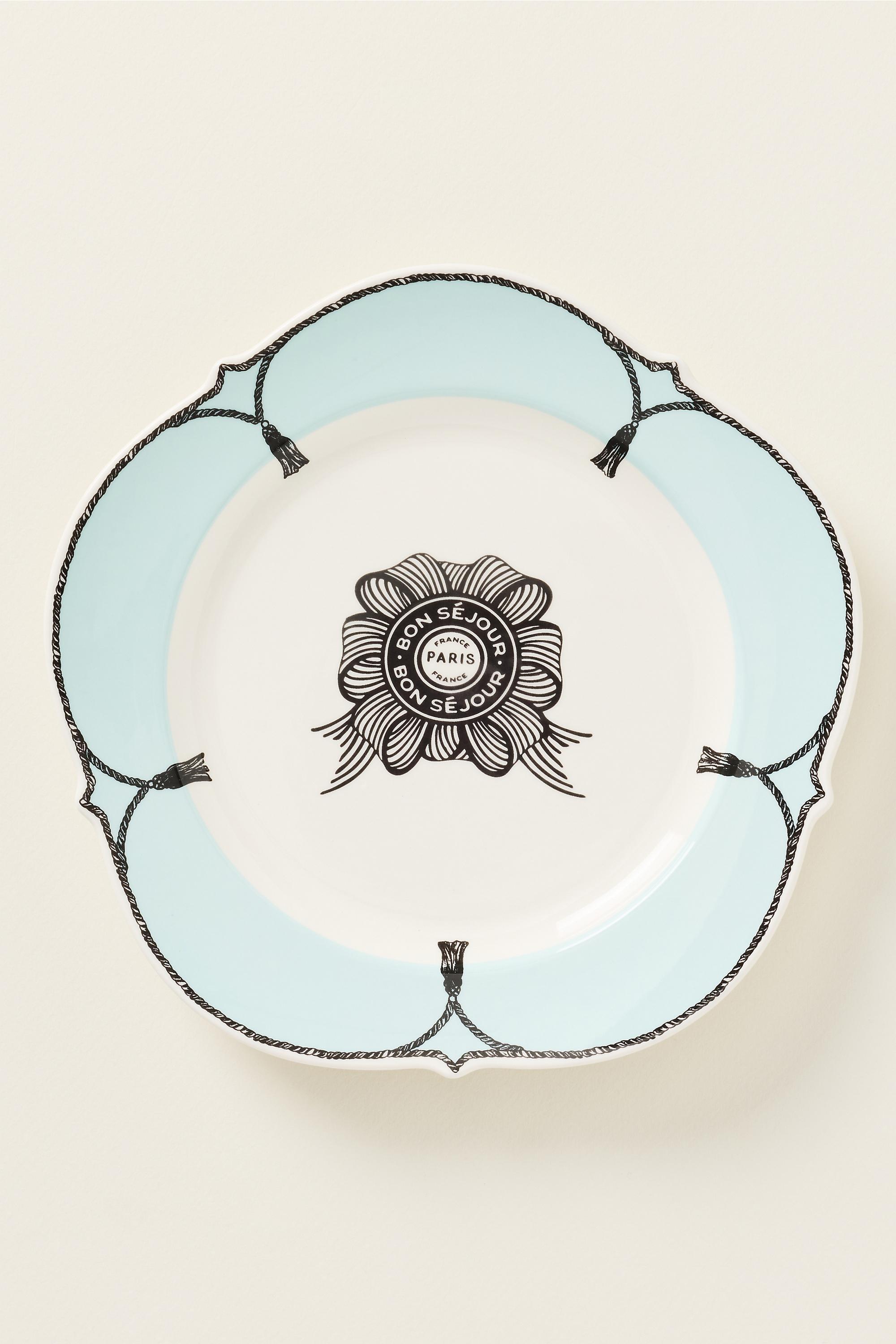Reverie Stoneware Dessert Plate, Green, medium