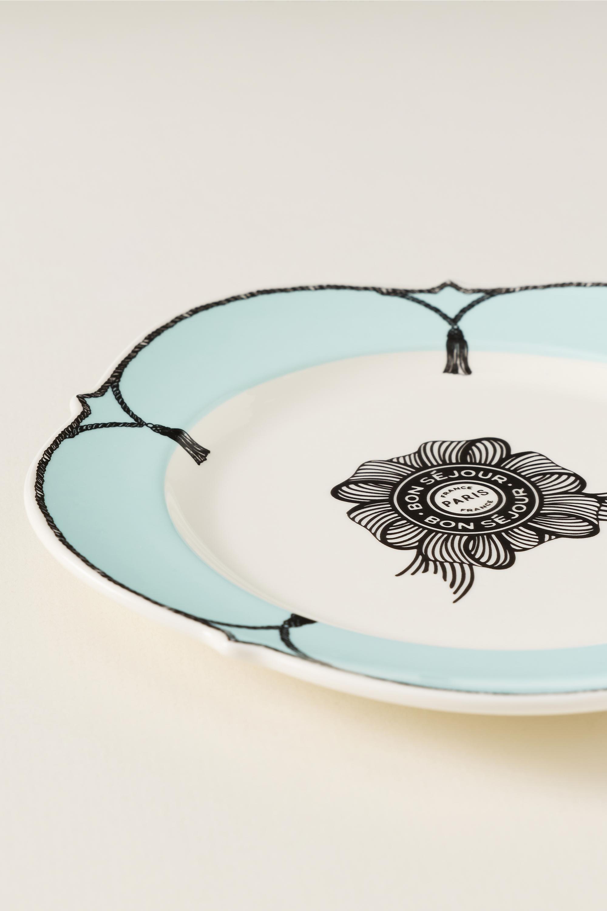 Reverie Stoneware Dessert Plate, Green, large image number 3