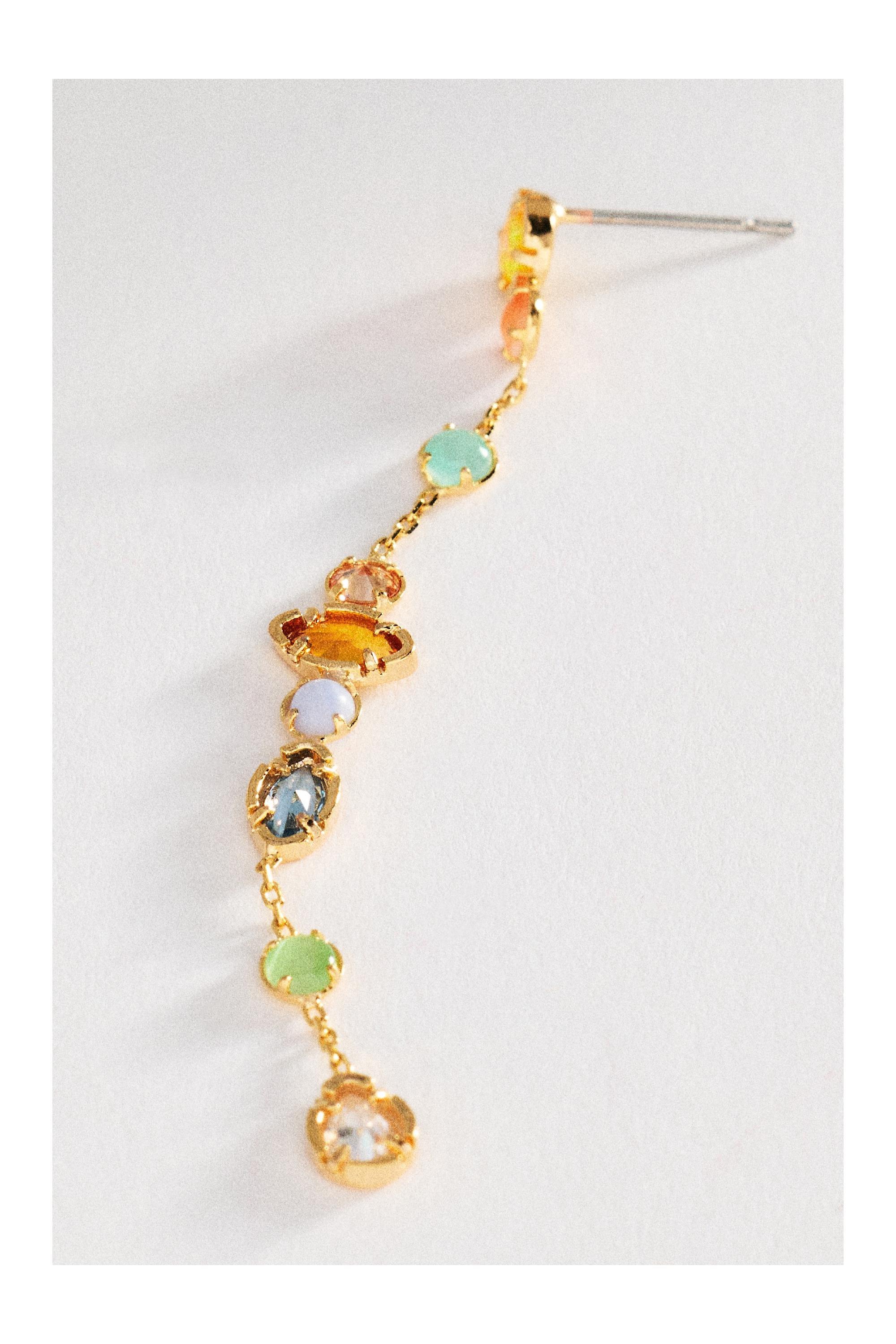 Delicate Stone Drop Earrings, Multicolour, A501_0000, medium