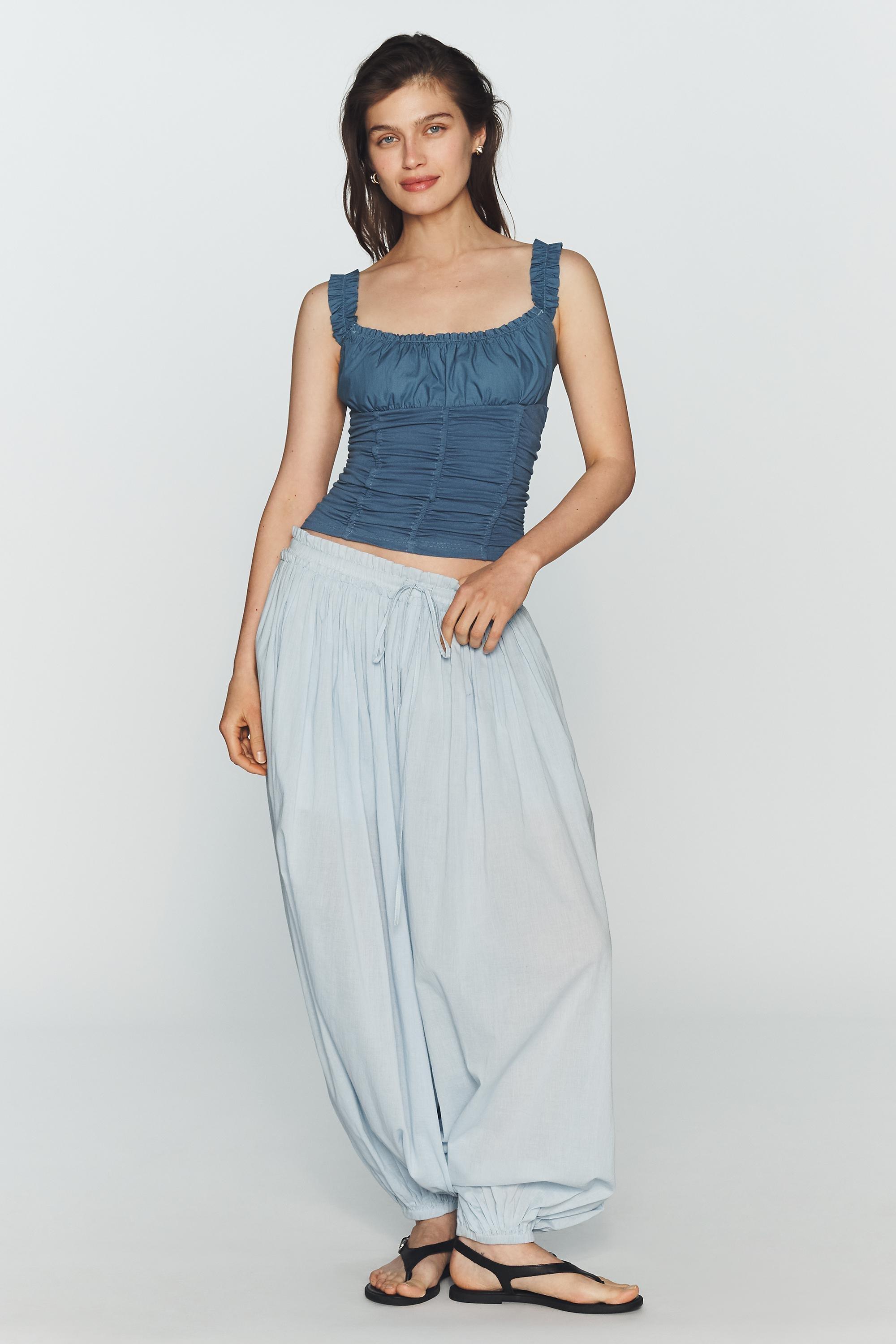 Maeve Cassis Ruched Cami, Blue, A501_0209, large image number 2