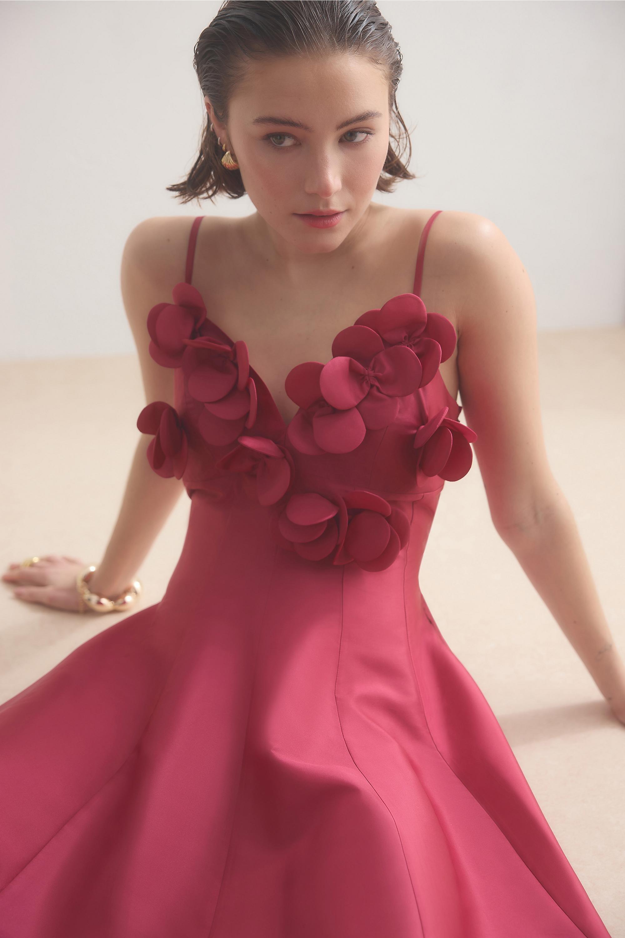 PINK By Anthropologie Rosie 3D Flower Midi Dress, A501_0066, large image number 1