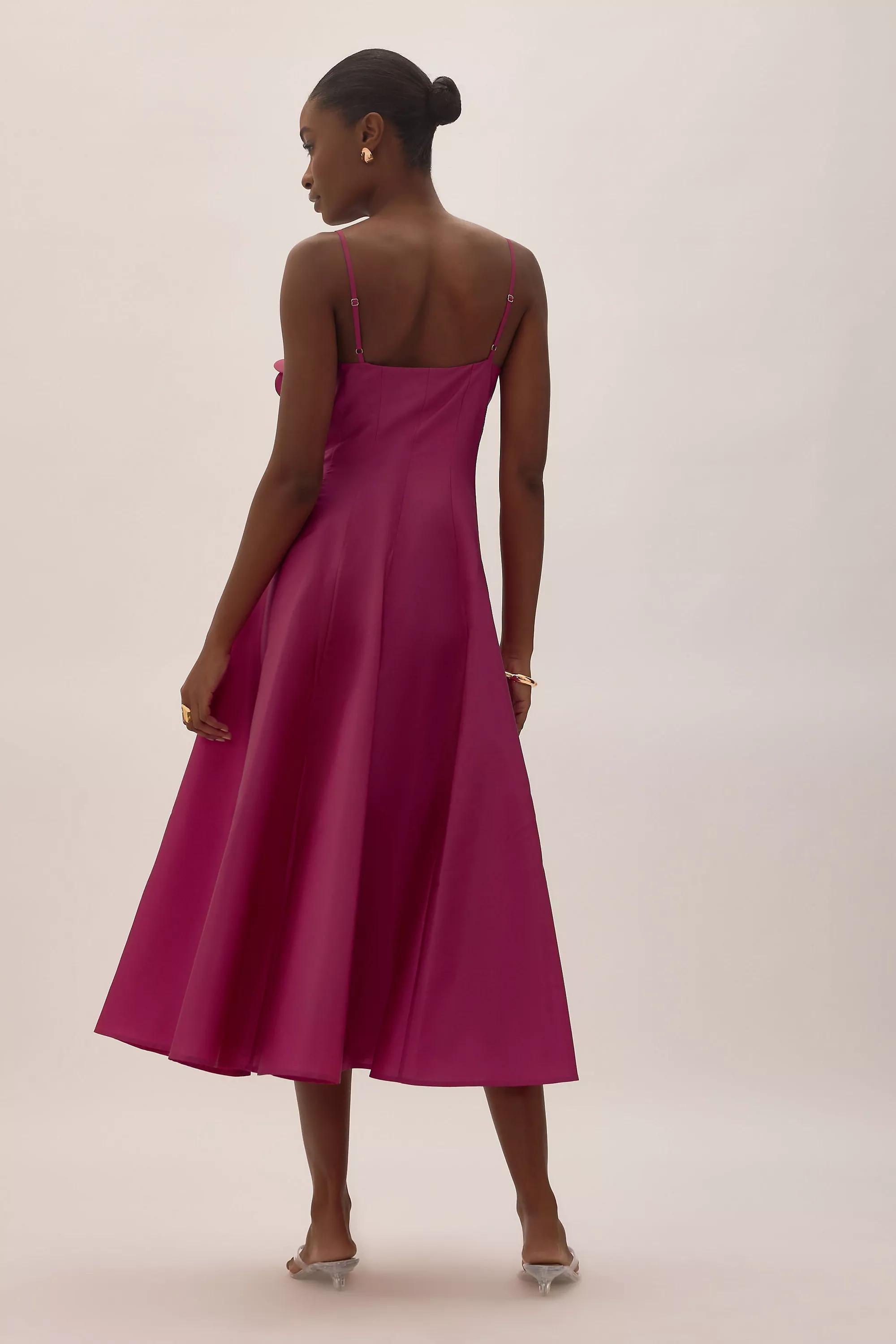 PINK By Anthropologie Rosie 3D Flower Midi Dress, A501_0066, medium