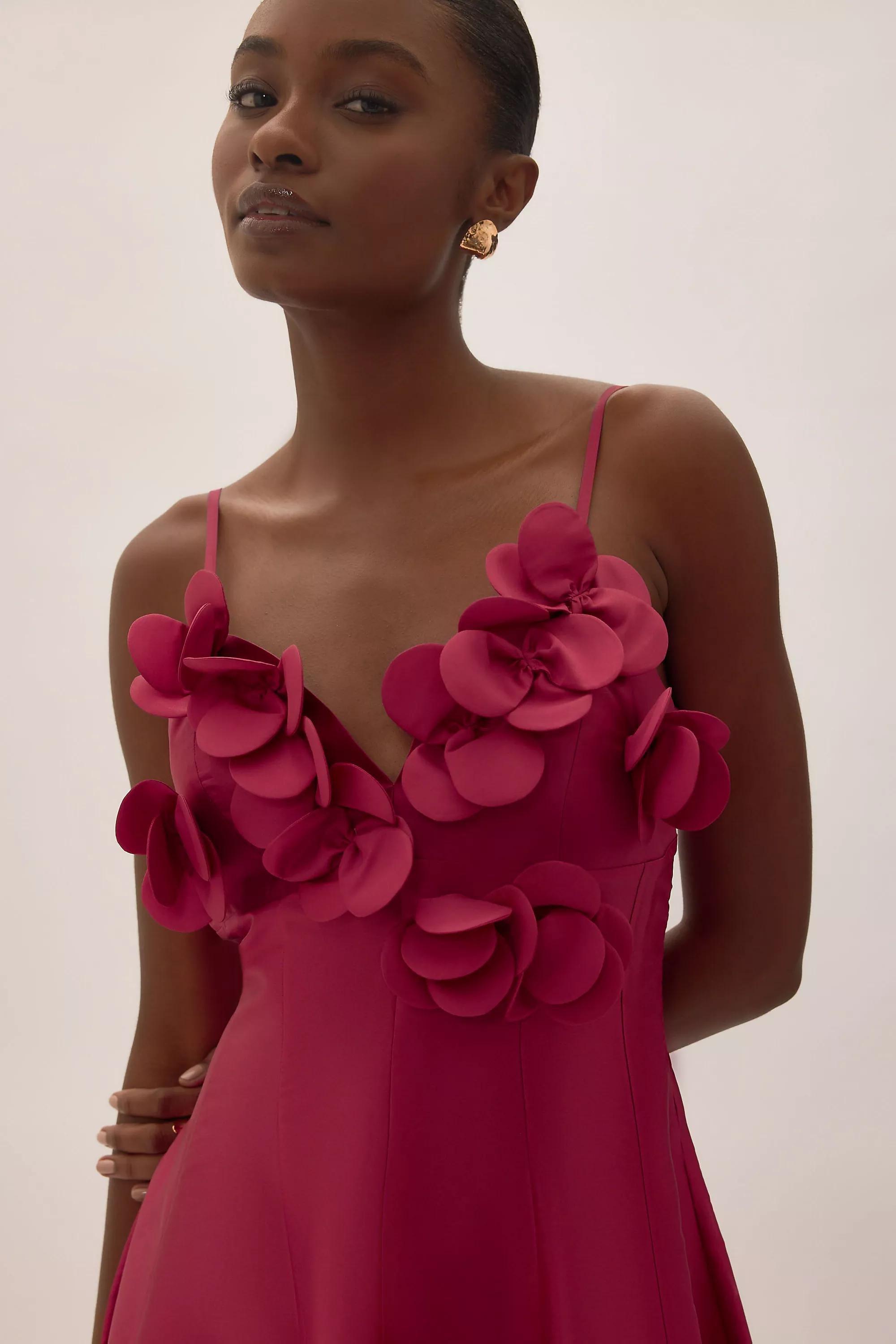 PINK By Anthropologie Rosie 3D Flower Midi Dress, A501_0066, large image number 5