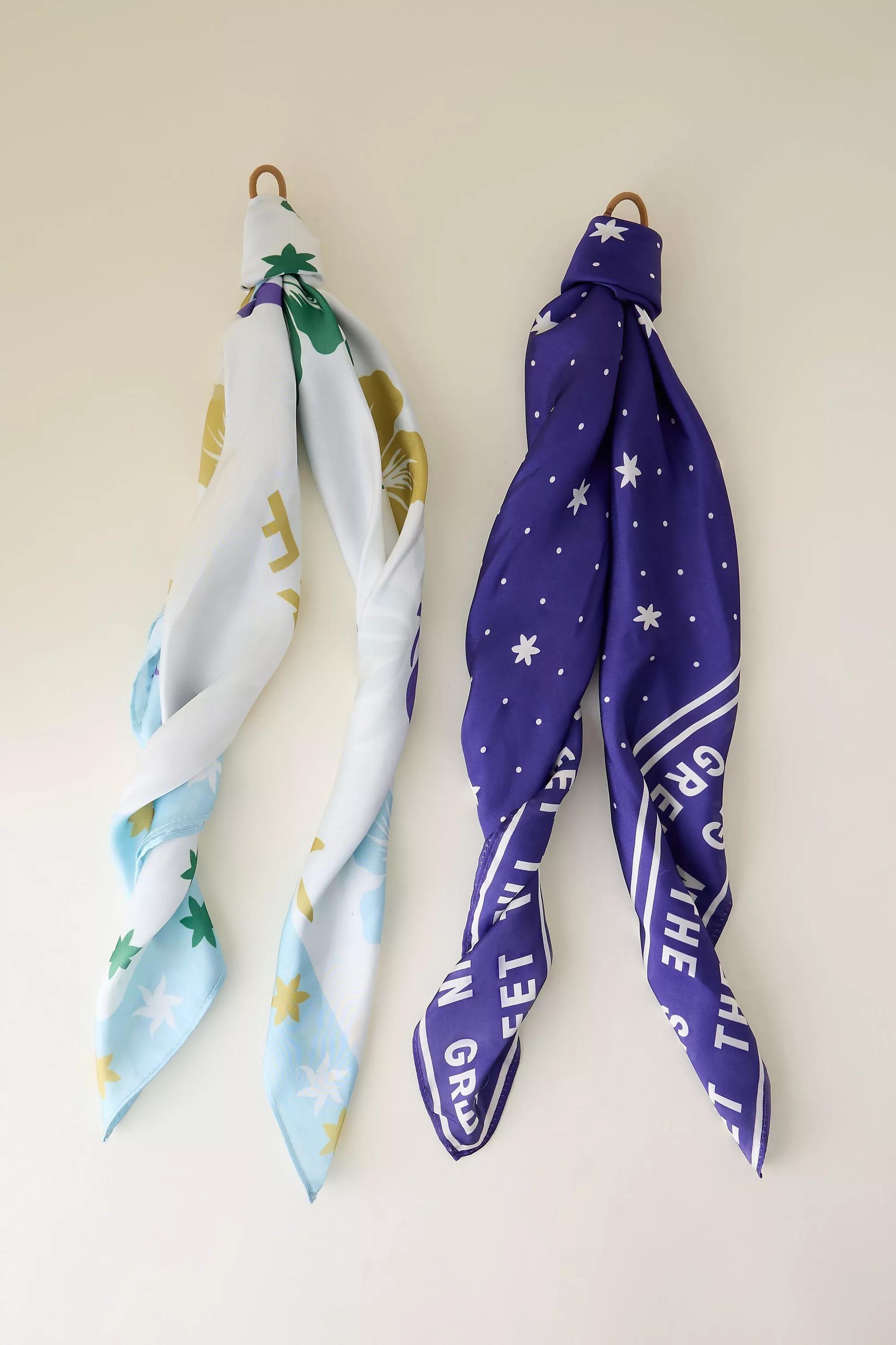 BLUE Celandine Hair Scarves, Set of 2, A501_0040, large image number 0
