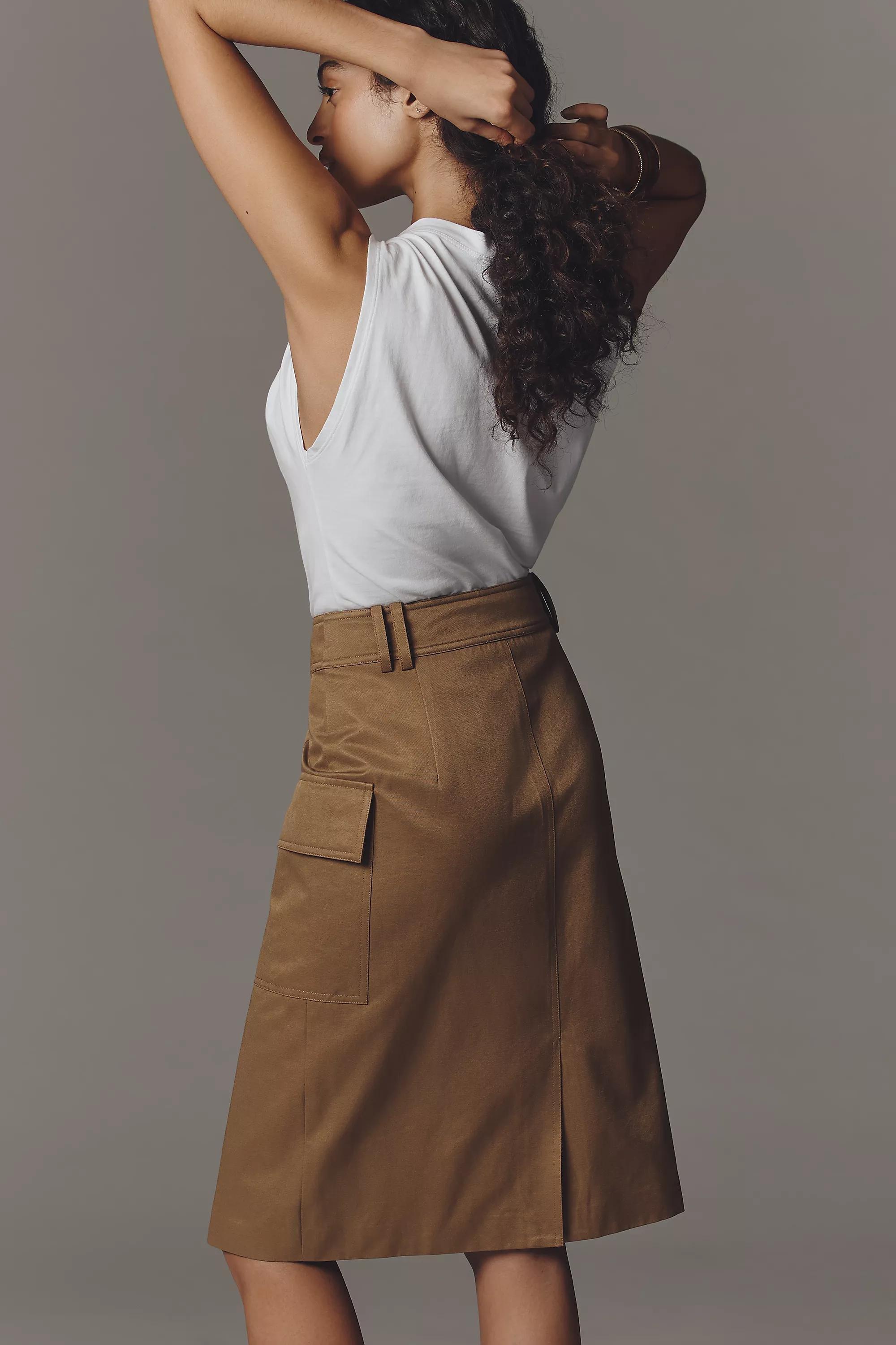 OLIVE Mare Mare Belted Cargo Pencil Skirt, A501_0230, large image number 2