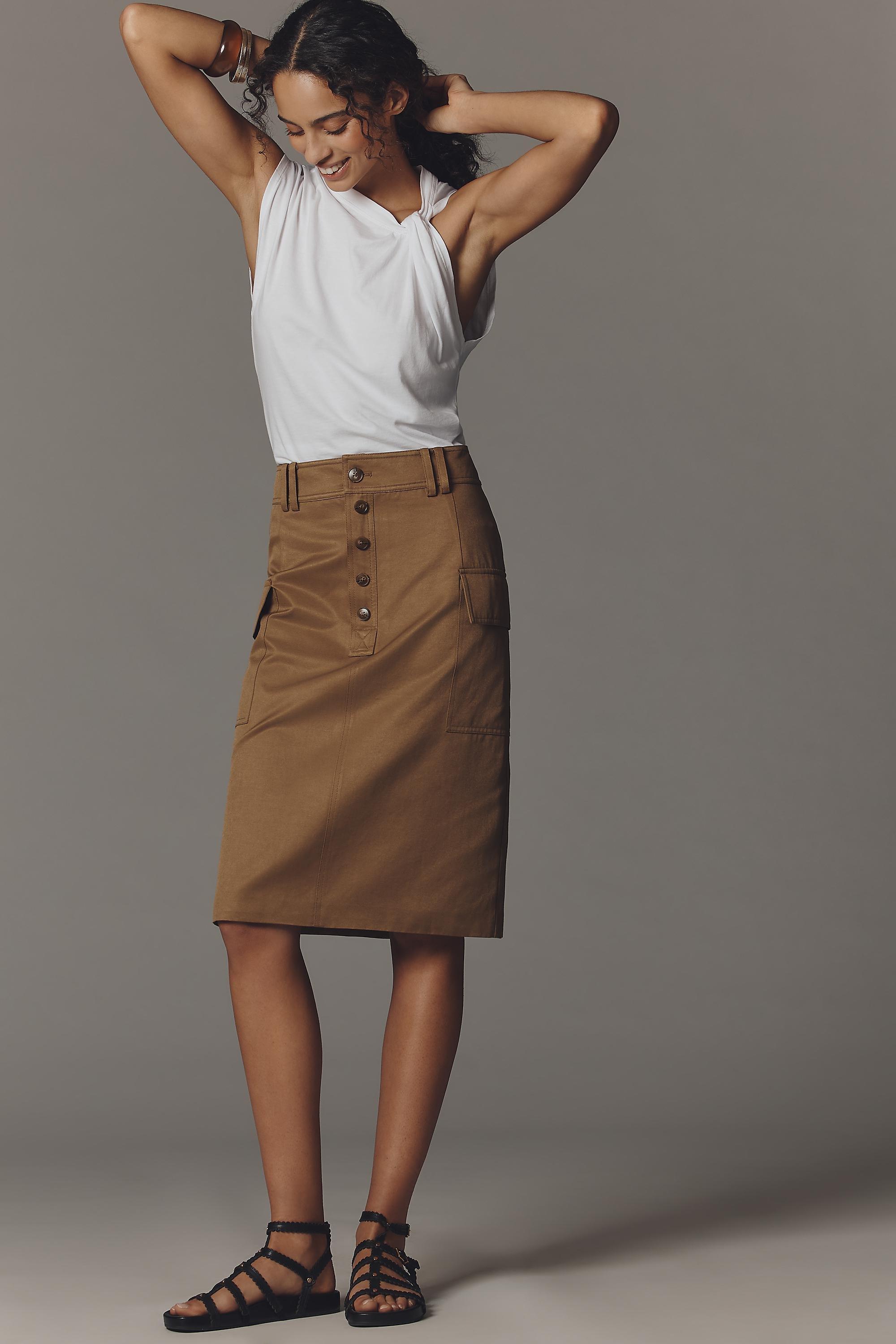 OLIVE Mare Mare Belted Cargo Pencil Skirt, A501_0230, large image number 3