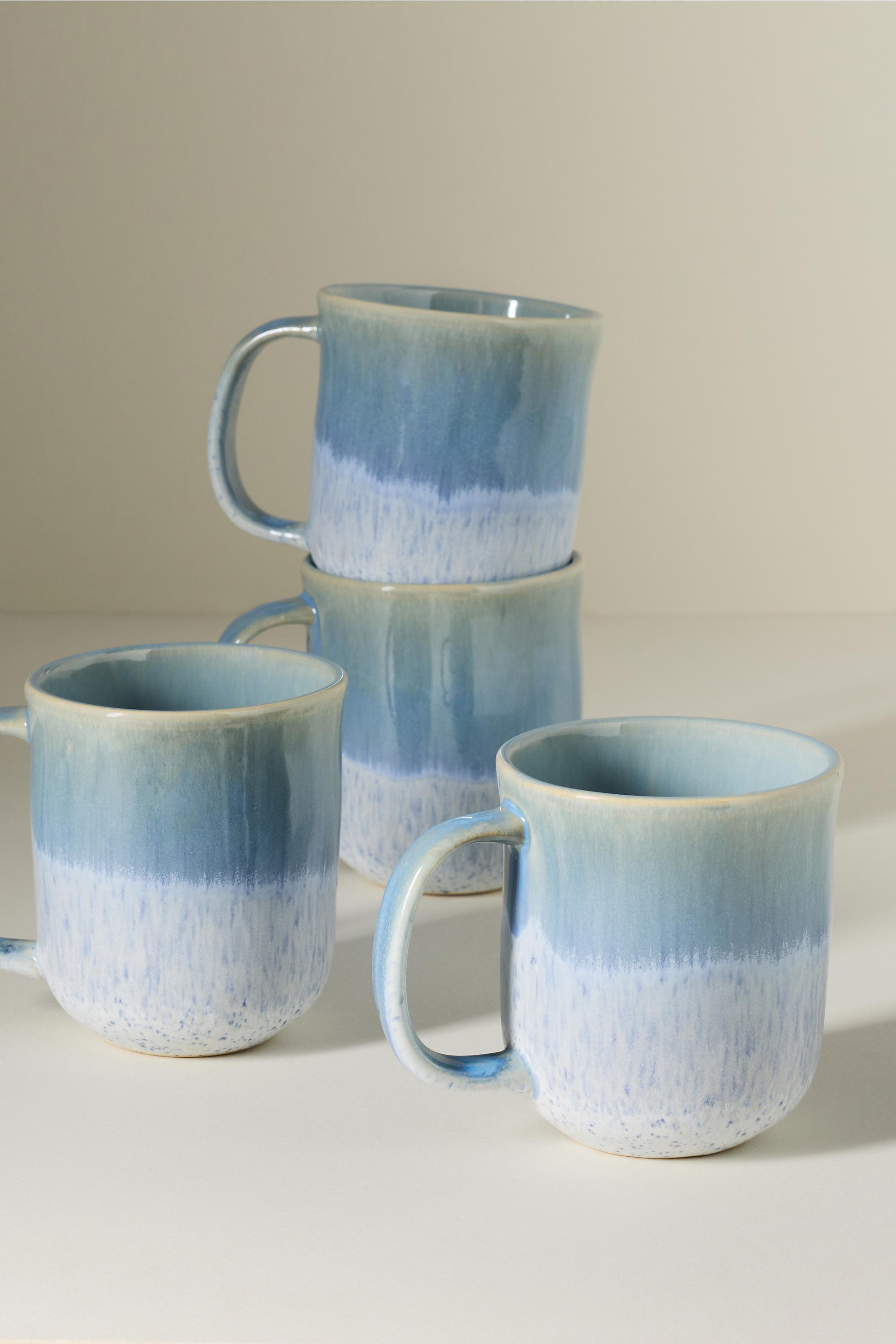 Anthropologie Jasper Portuguese Reactive Stoneware Mug, Blue | Azadea UAE