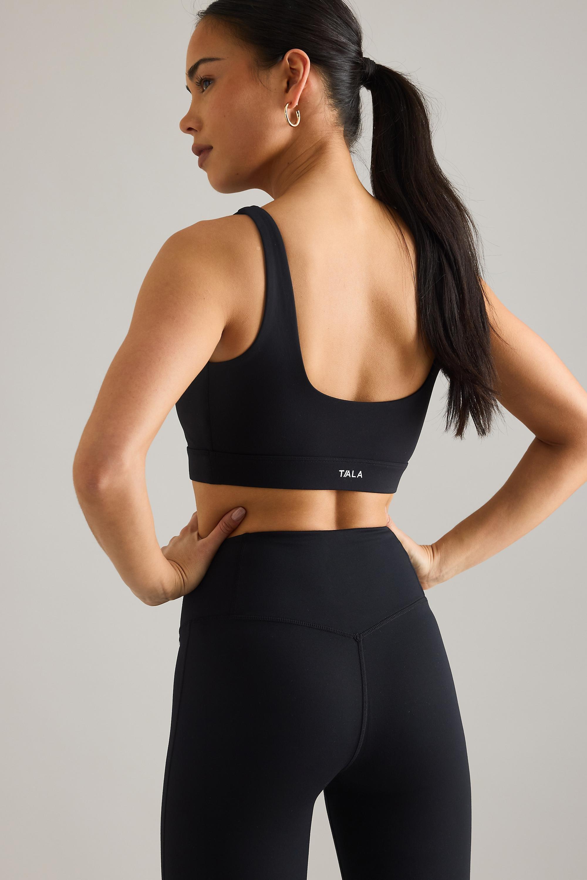 Tala Dayflex Square-Neck Sports Bra, Black, Black, large image number 1