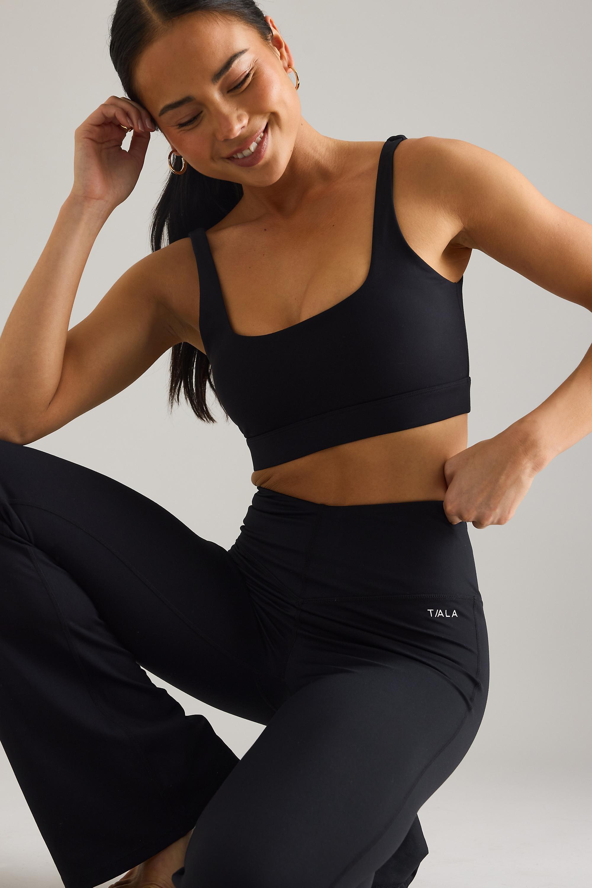 Tala Dayflex Square-Neck Sports Bra, Black, Black, large image number 2