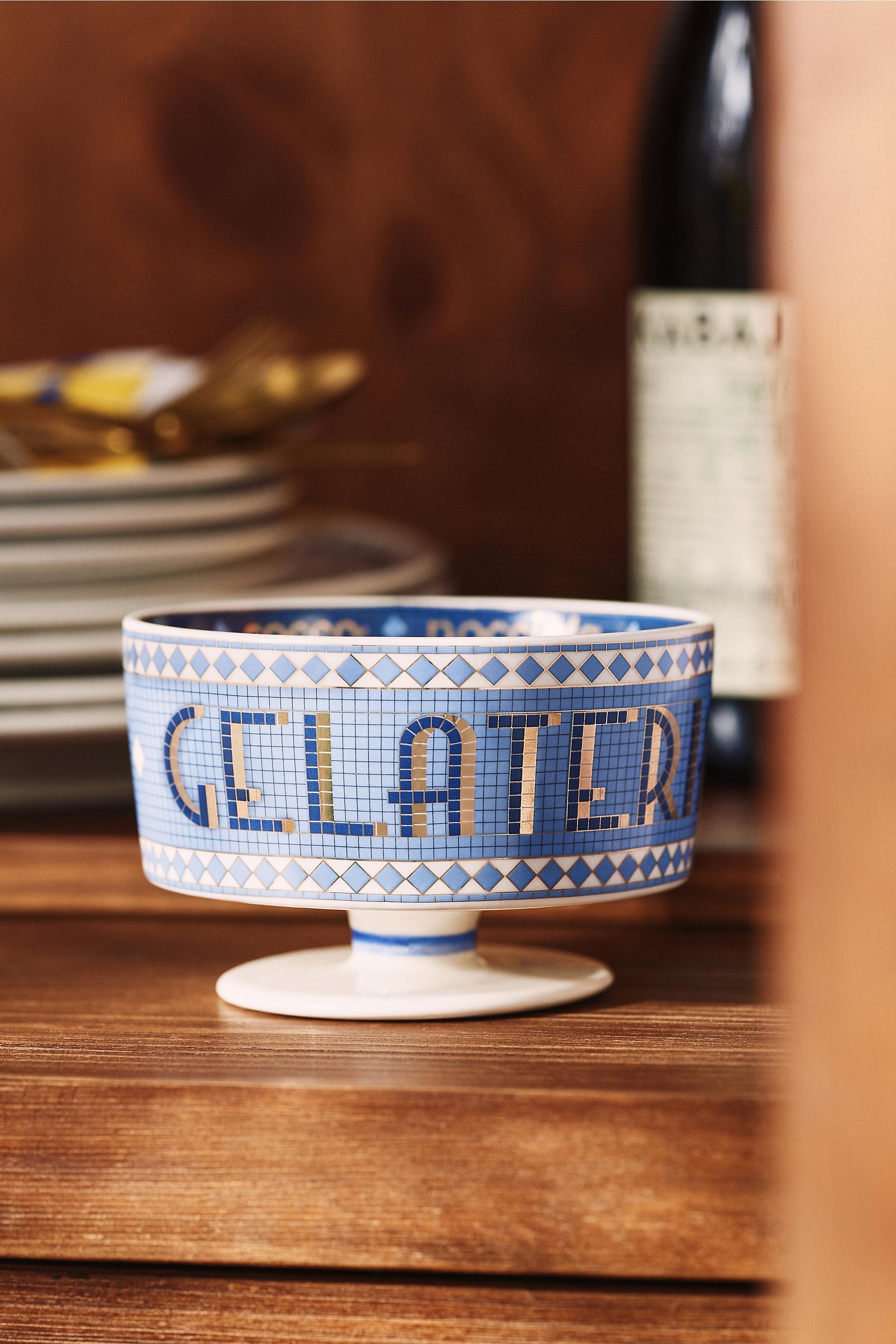 The Bistro Tile Stoneware Gelato Bowl, Blue, A501_0240, large image number 0