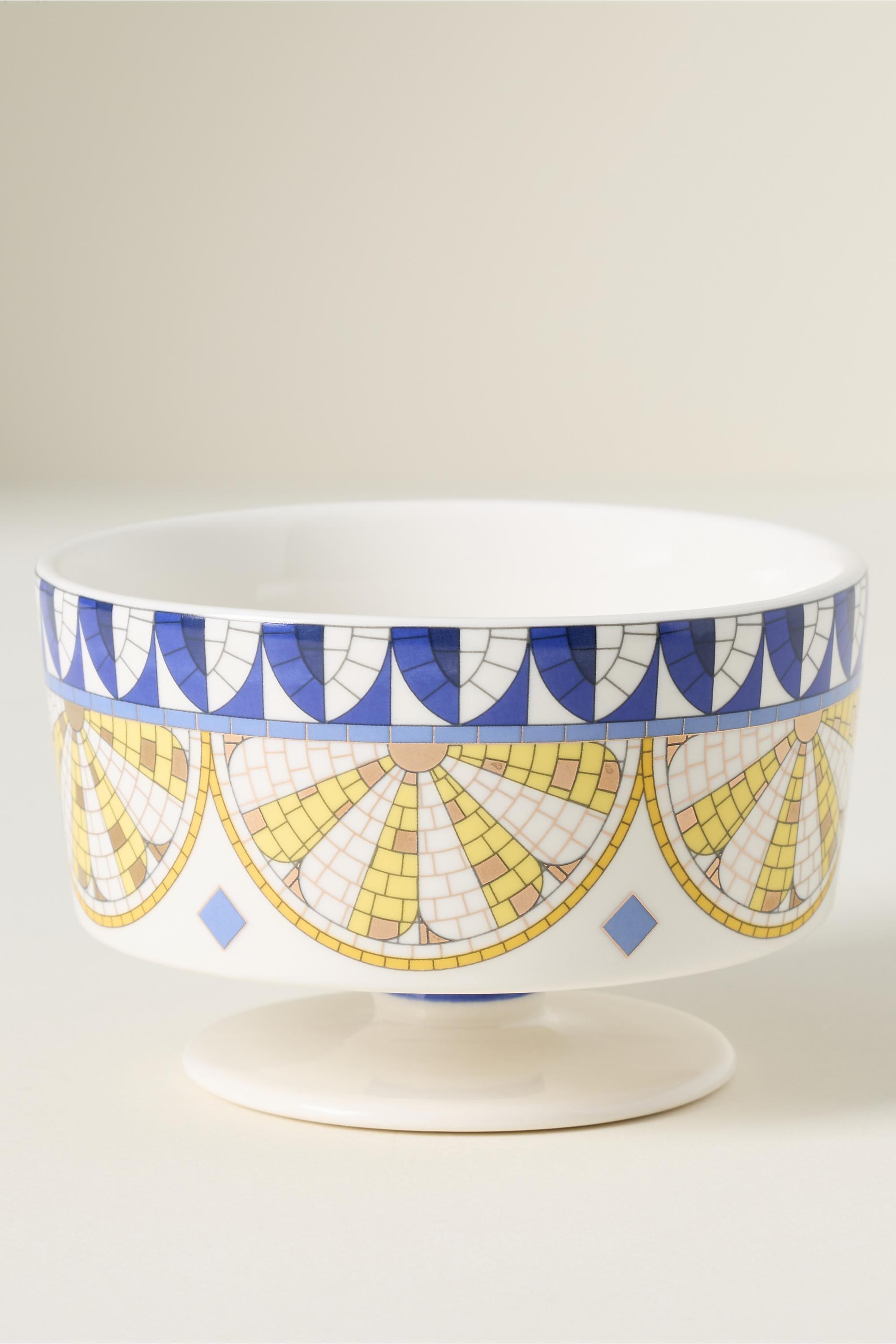 The Bistro Tile Stoneware Gelato Bowl, Yellow, Yellow, large image number 1