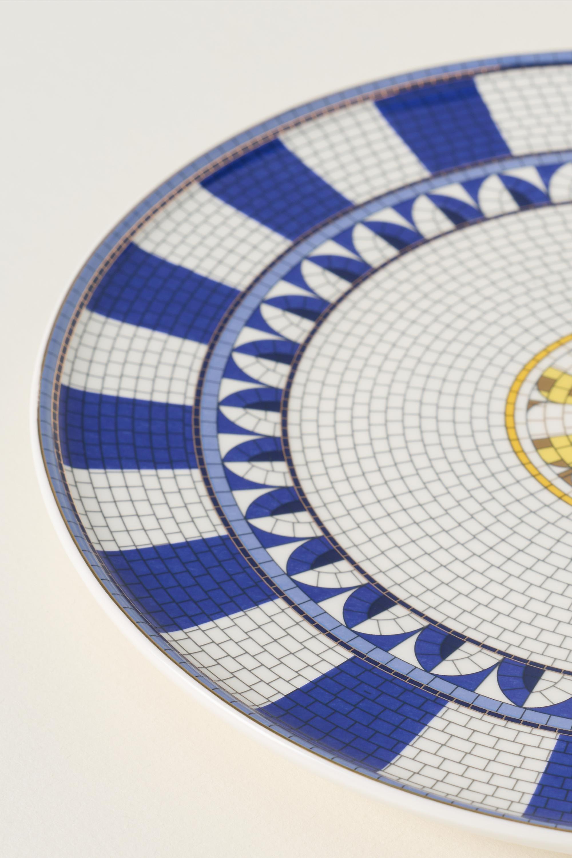 The Bistro Tile Stoneware Dinner Plate, Blue, Blue, large image number 3