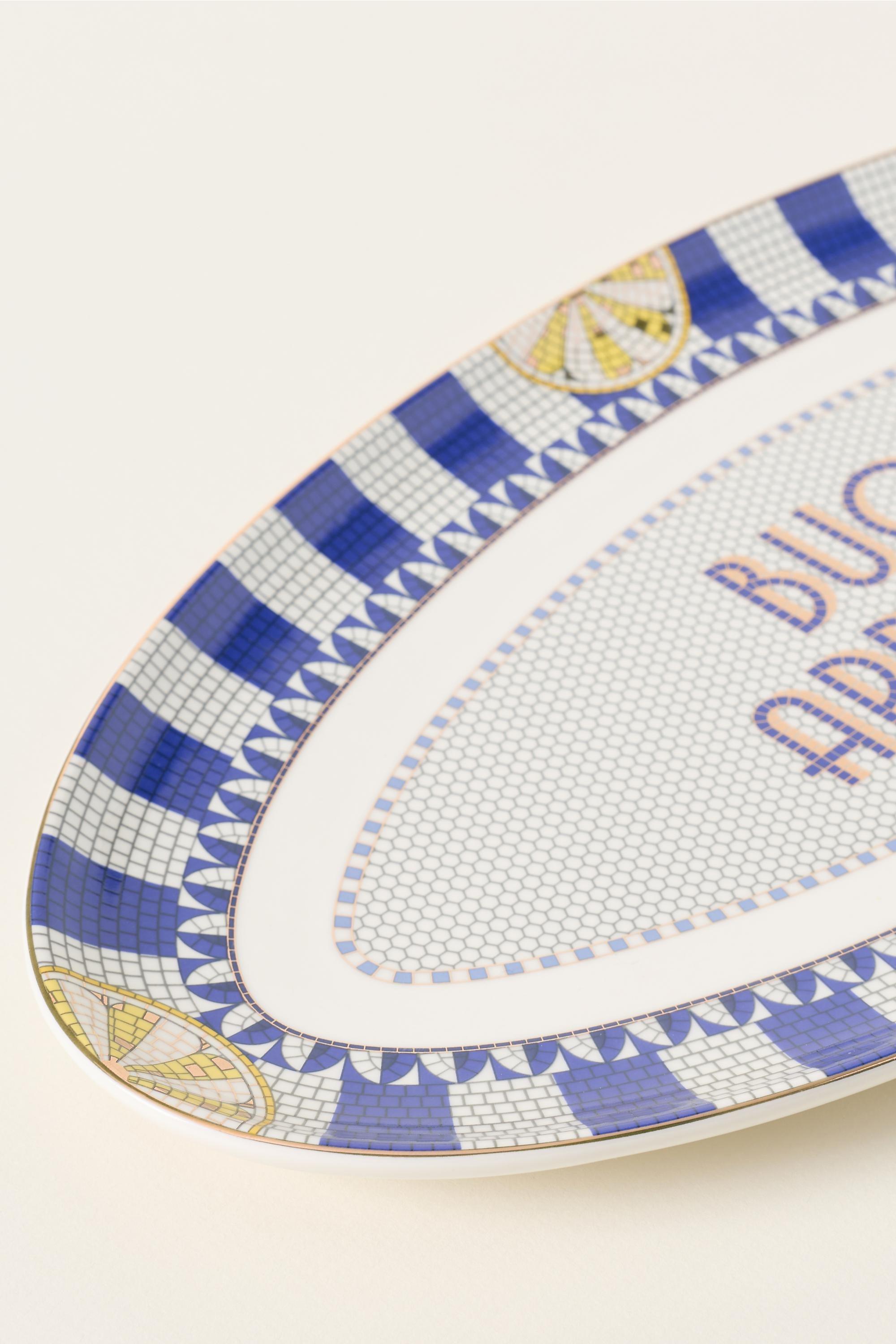 The Bistro Tile Stoneware Platter, Blue, A501_0043, large image number 3