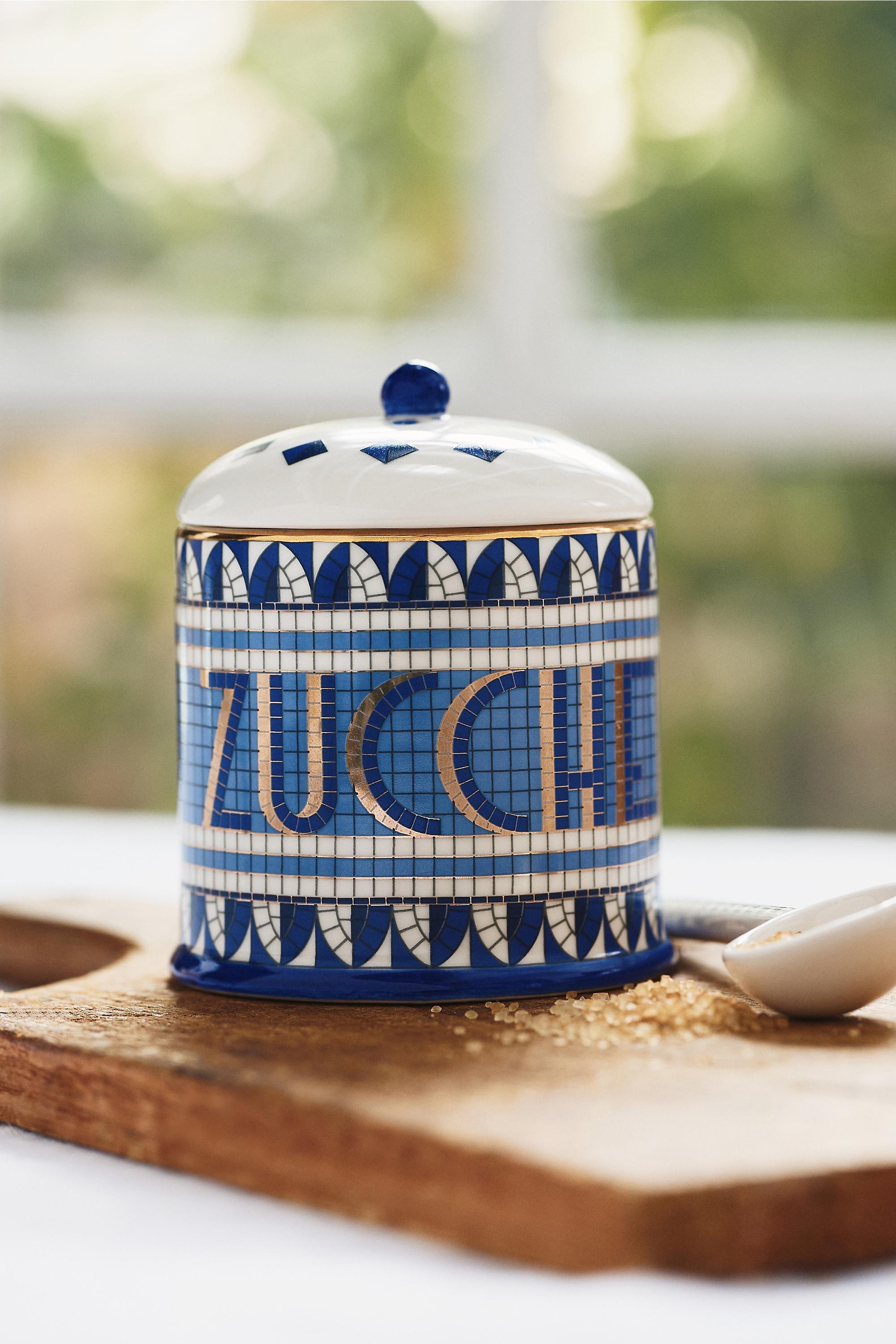 The Bistro Tile Stoneware Sugar Serve Set, Blue, A501_0240, medium