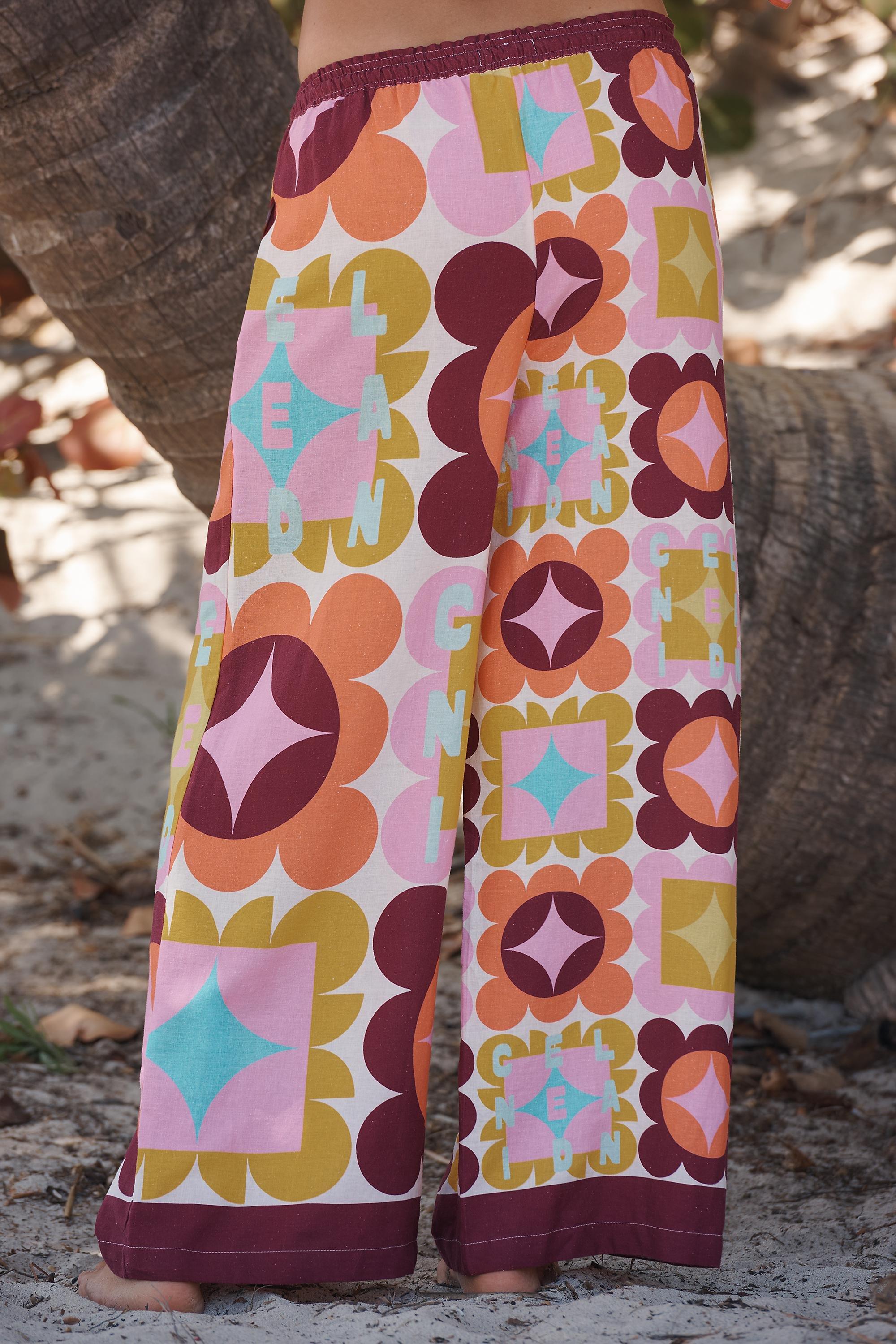 Celandine X Holly Clarke Wide-Leg Linen-Blend Trousers Pink, A501_0266, large image number 2