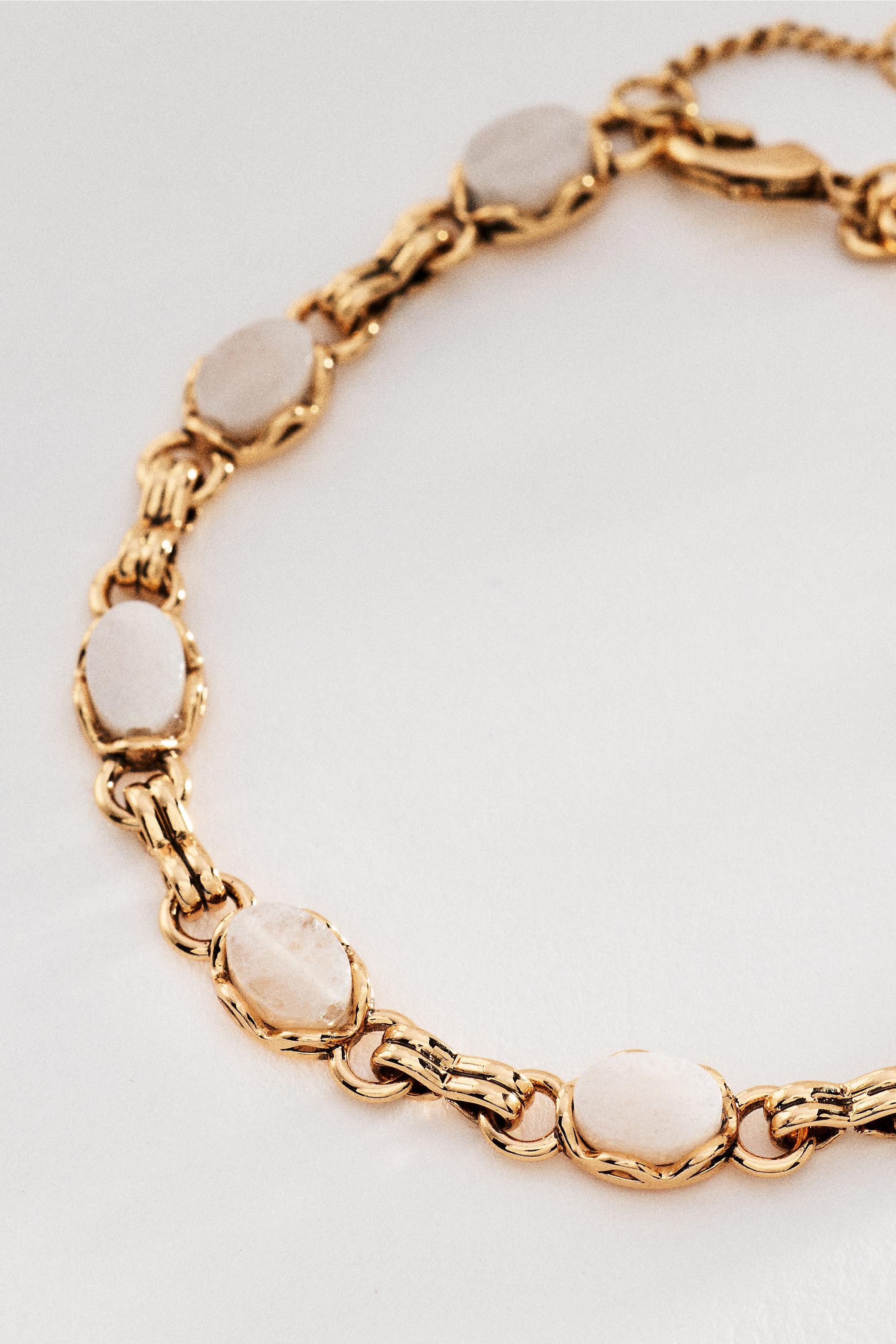 Colourful Stone Wrap Bracelet, White, A501_0010, medium