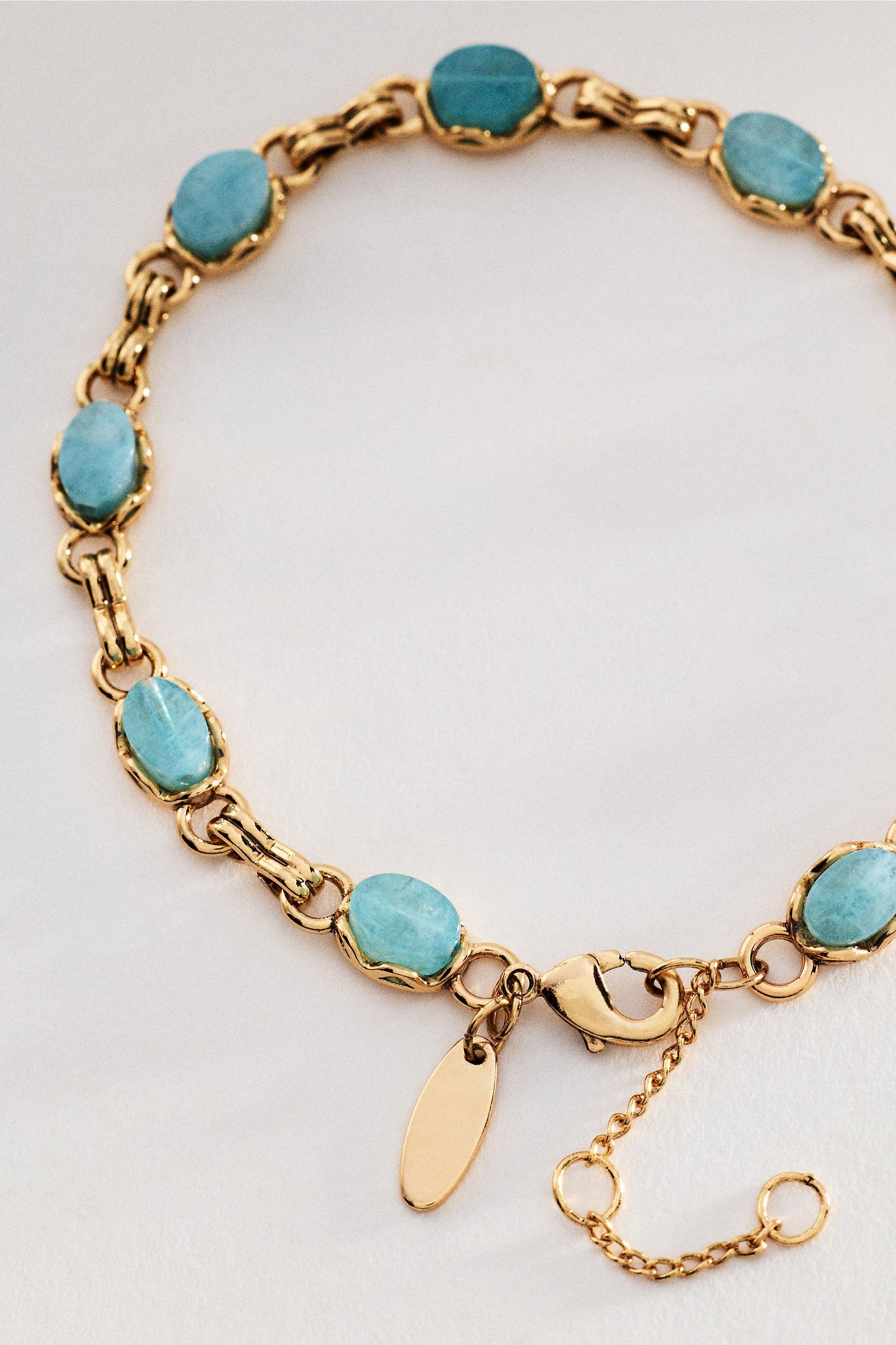 Colourful Stone Wrap Bracelet, Blue, A501_0040, large image number 1