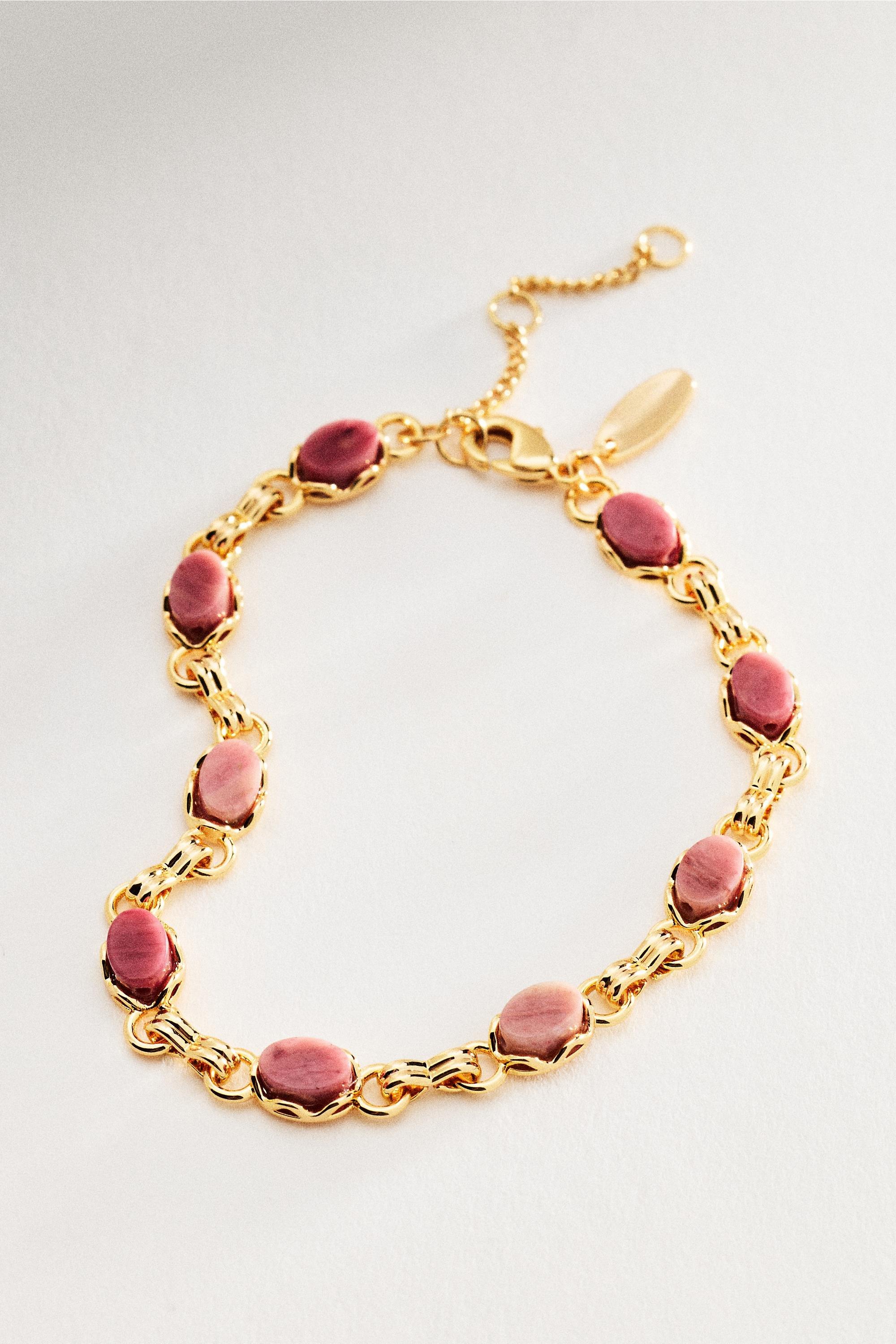 Colourful Stone Wrap Bracelet, Pink, A501_0066, large image number 0