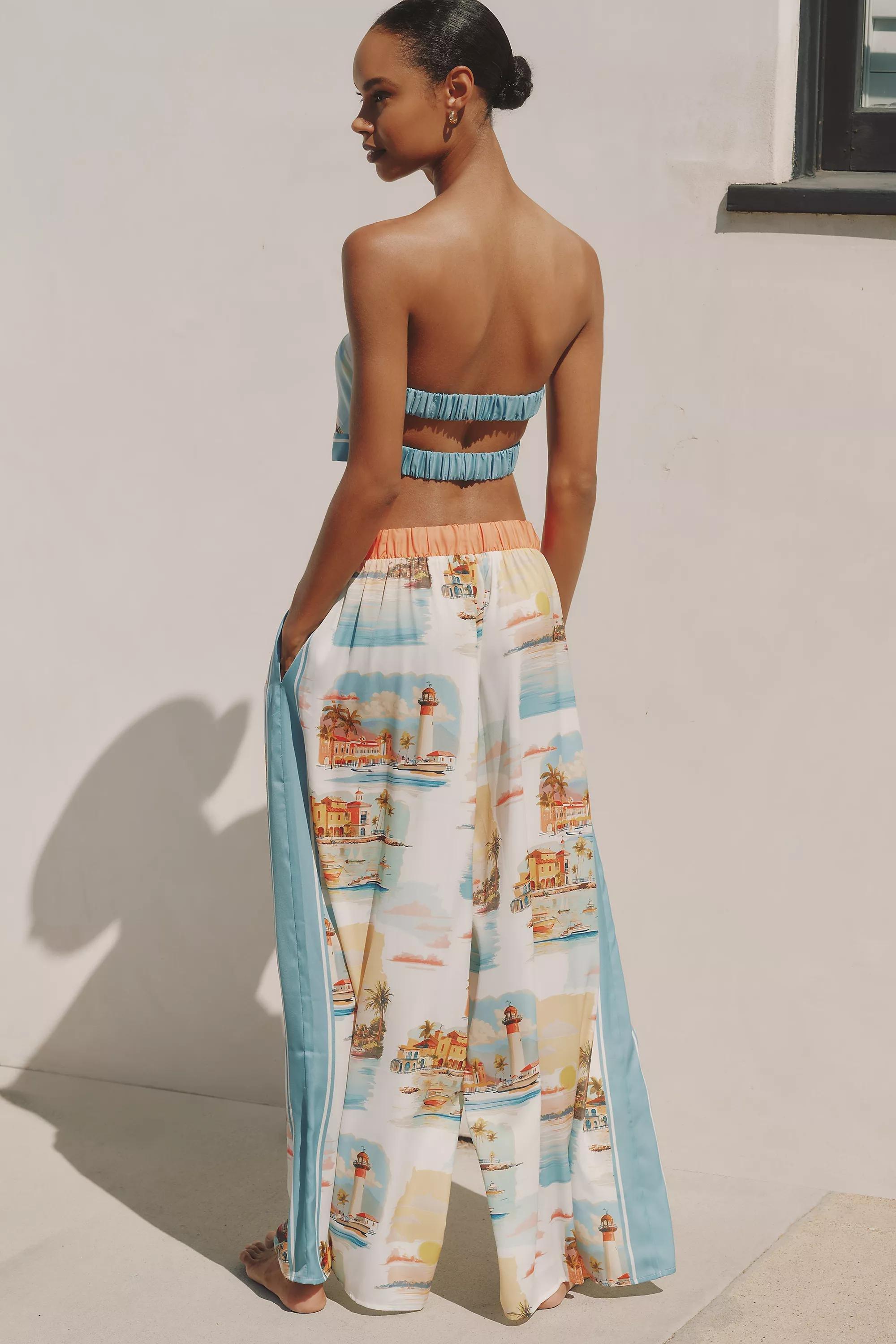 Celandine Scarf Wide-Leg Trousers, Multicolour, A501_0090, large image number 2